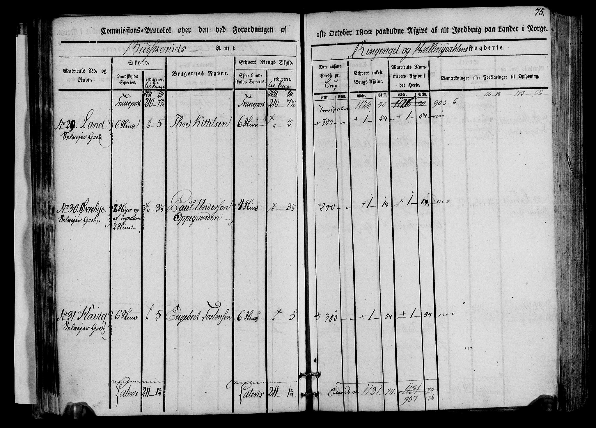 Rentekammeret inntil 1814, Realistisk ordnet avdeling, RA/EA-4070/N/Ne/Nea/L0045: Ringerike og Hallingdal fogderi. Kommisjonsprotokoll for Norderhov prestegjeld, 1803, s. 78