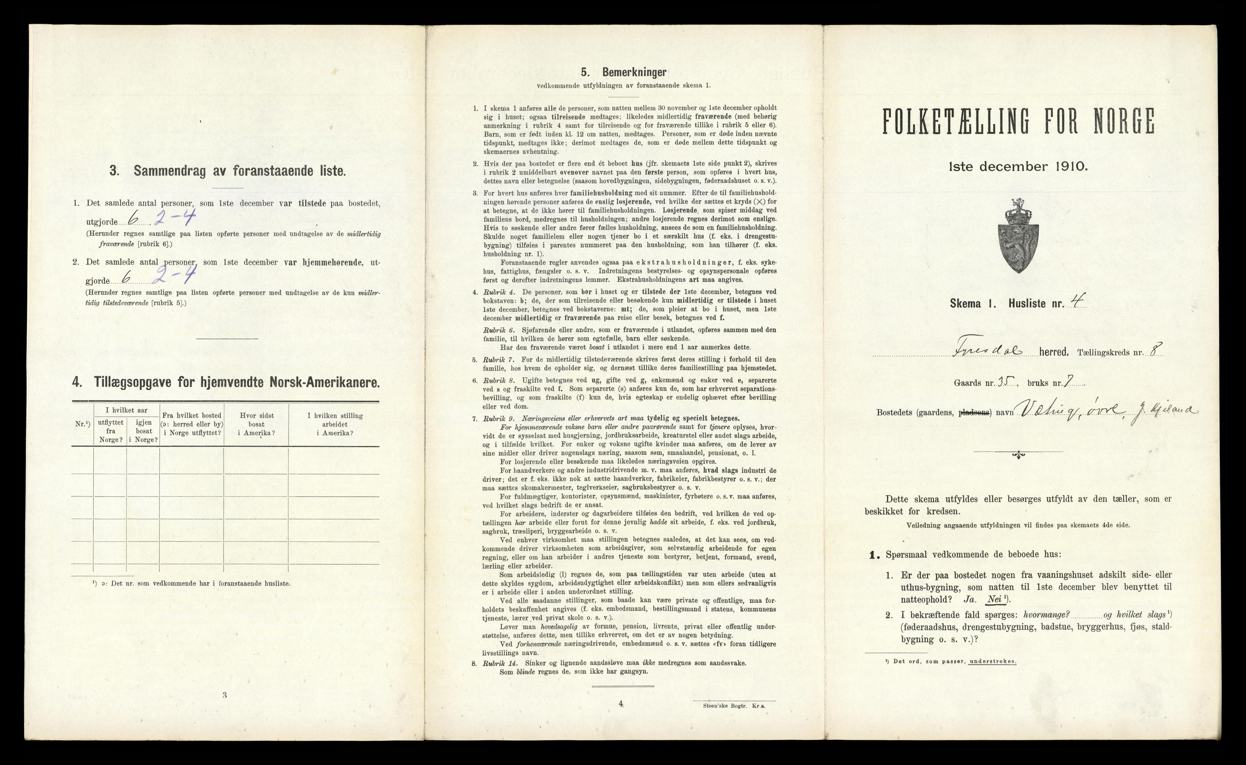 RA, Folketelling 1910 for 0831 Fyresdal herred, 1910, s. 569