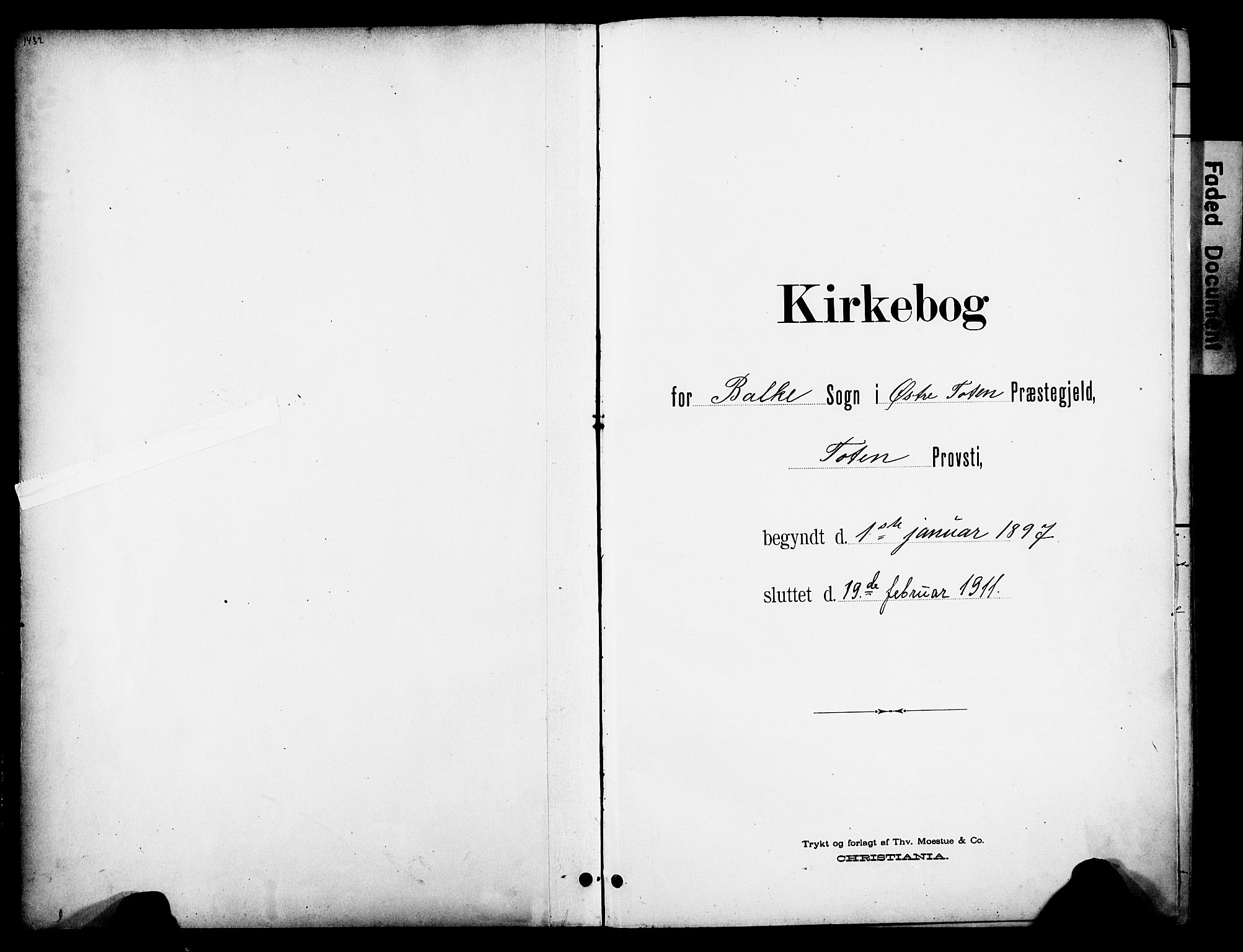 Østre Toten prestekontor, AV/SAH-PREST-104/H/Ha/Haa/L0009: Ministerialbok nr. 9, 1897-1913