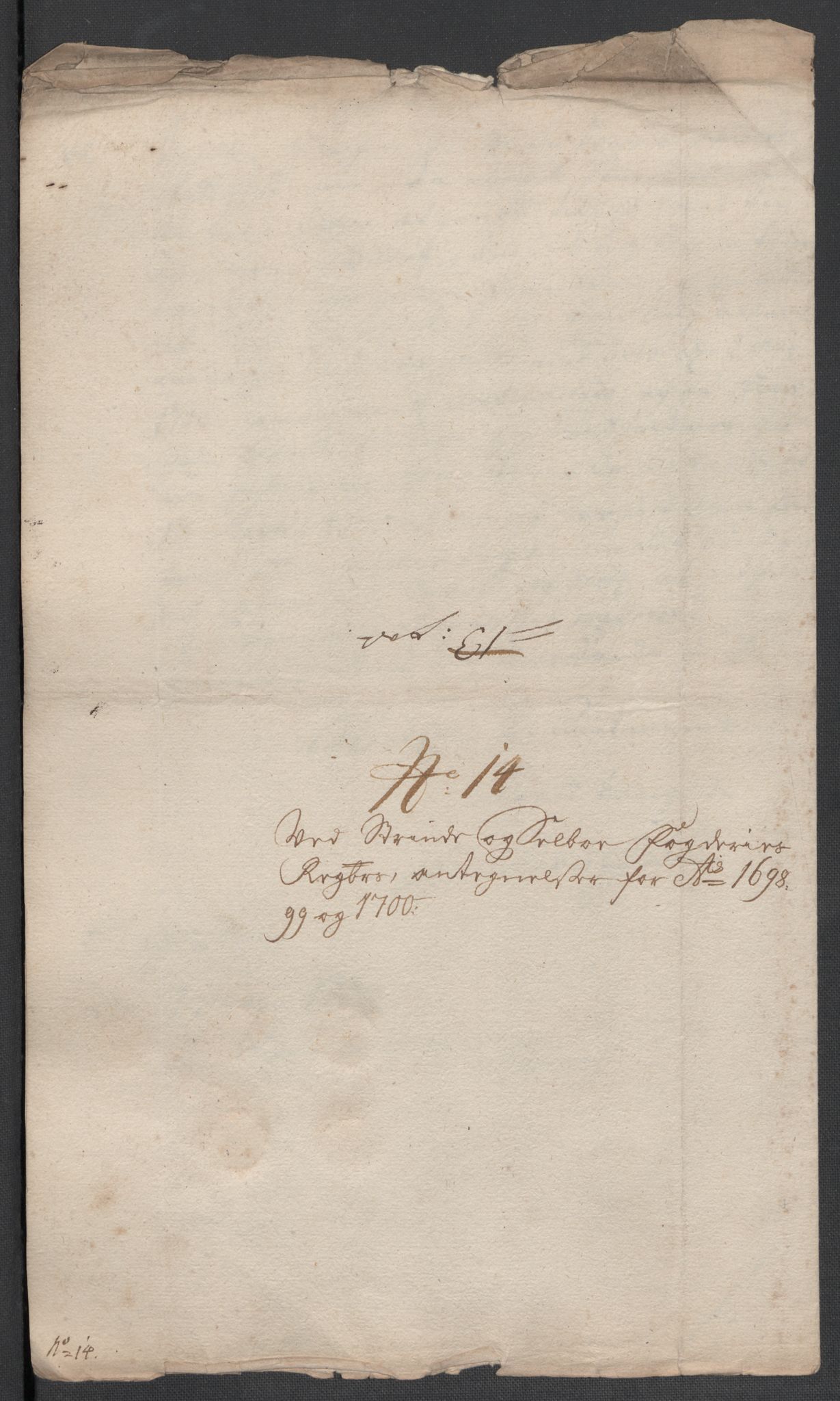 Rentekammeret inntil 1814, Reviderte regnskaper, Fogderegnskap, AV/RA-EA-4092/R61/L4107: Fogderegnskap Strinda og Selbu, 1698-1700, s. 493