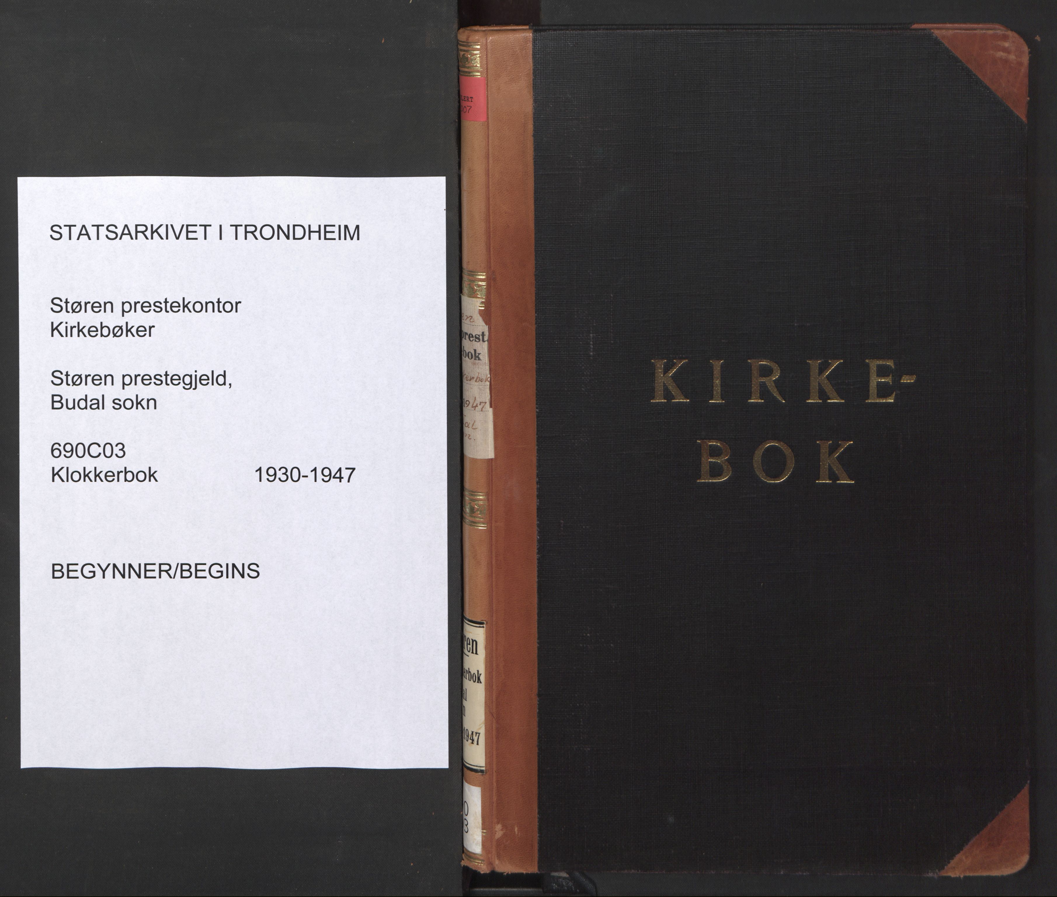 Ministerialprotokoller, klokkerbøker og fødselsregistre - Sør-Trøndelag, AV/SAT-A-1456/690/L1053: Klokkerbok nr. 690C03, 1930-1947