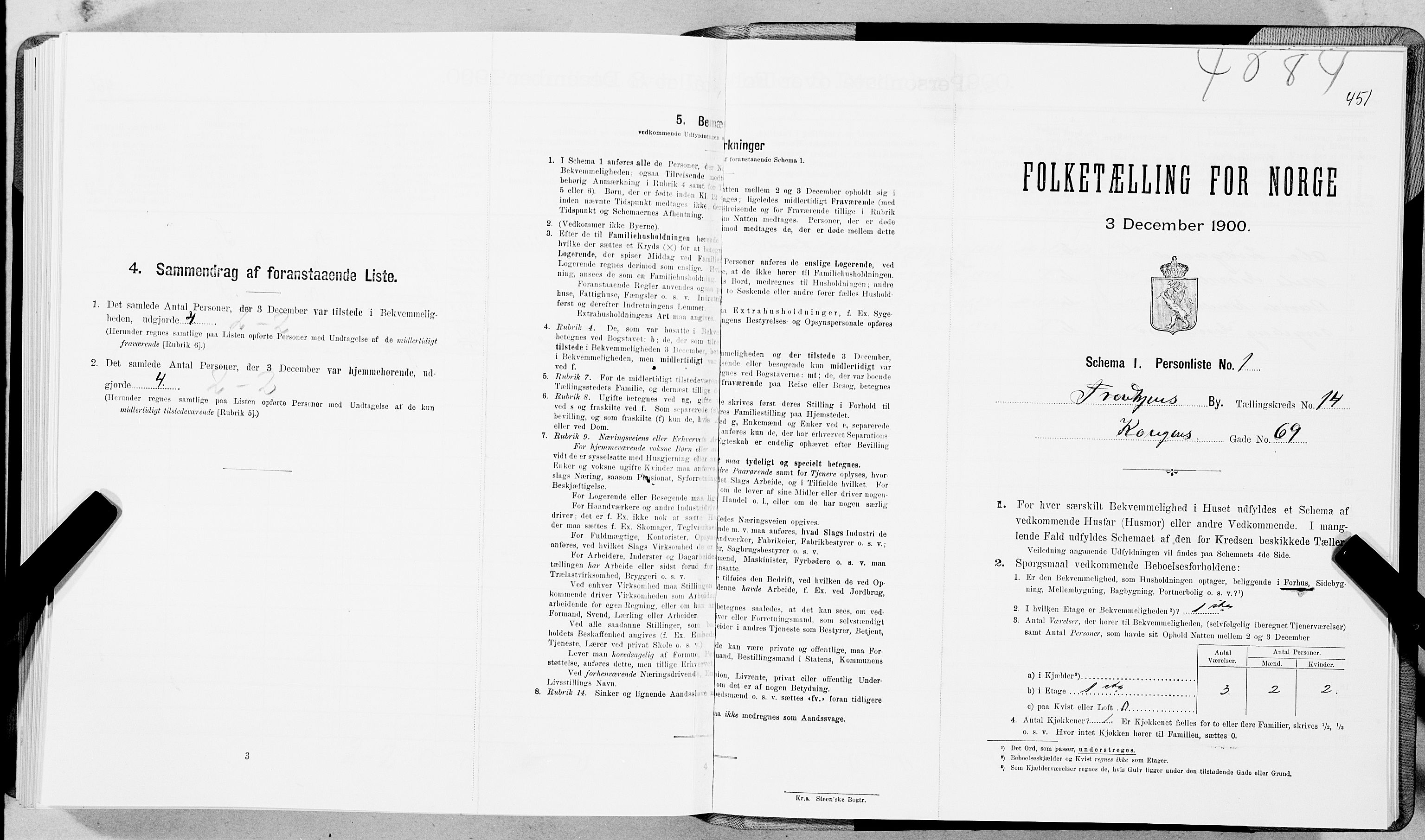 SAT, Folketelling 1900 for 1601 Trondheim kjøpstad, 1900, s. 2489