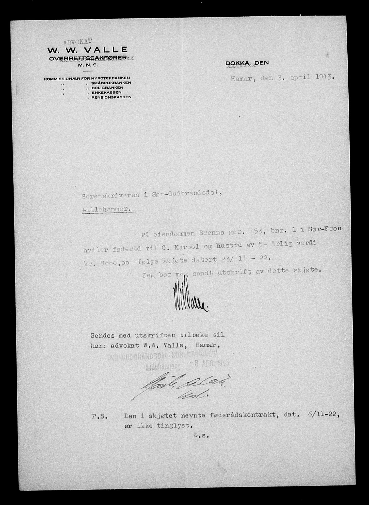 Justisdepartementet, Tilbakeføringskontoret for inndratte formuer, AV/RA-S-1564/H/Hc/Hcc/L0949: --, 1945-1947, s. 584