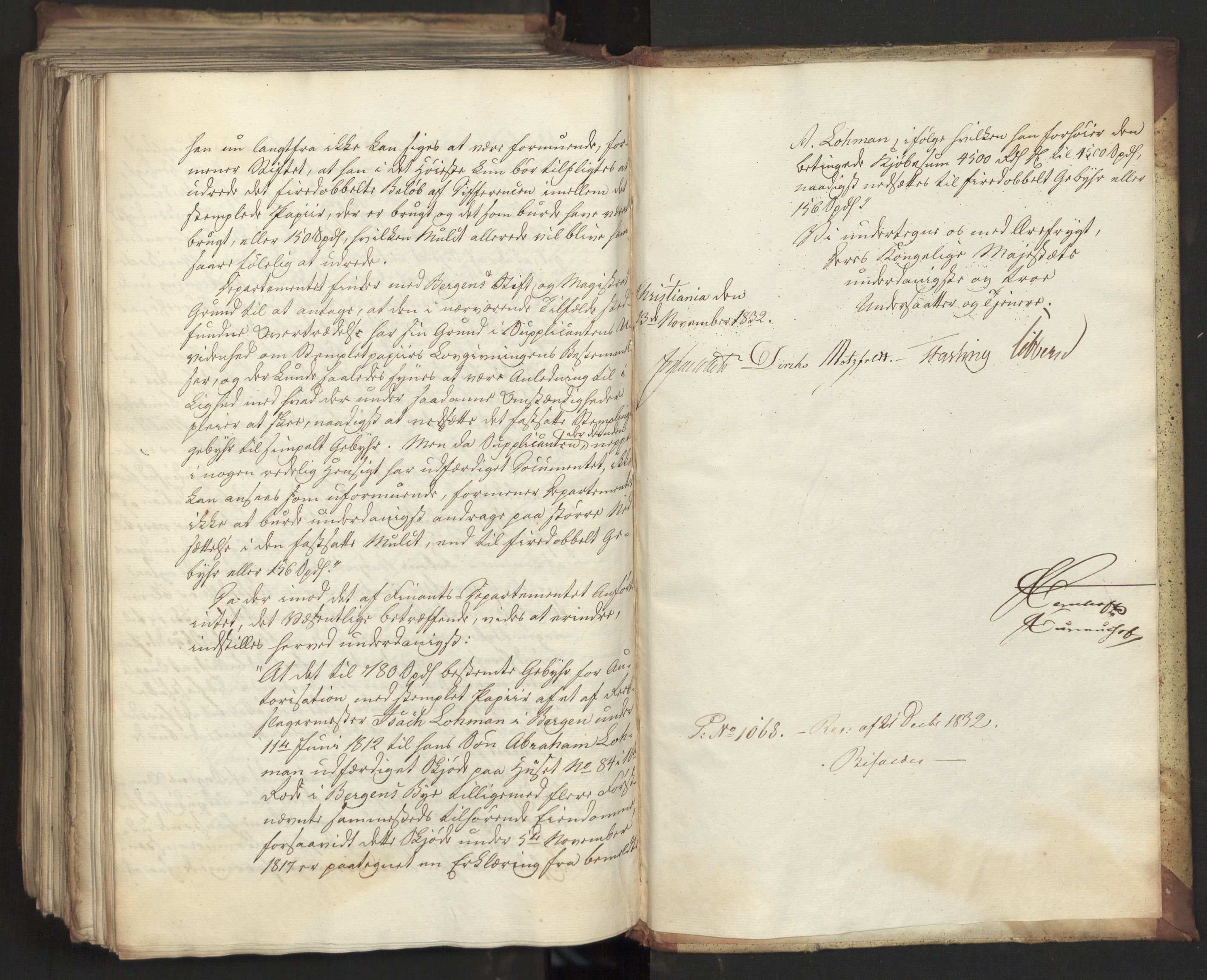 Statsrådsavdelingen i Stockholm, AV/RA-S-1003/D/Da/L0080: Regjeringsinnstillinger nr. 2550-2699, 1832, s. 499