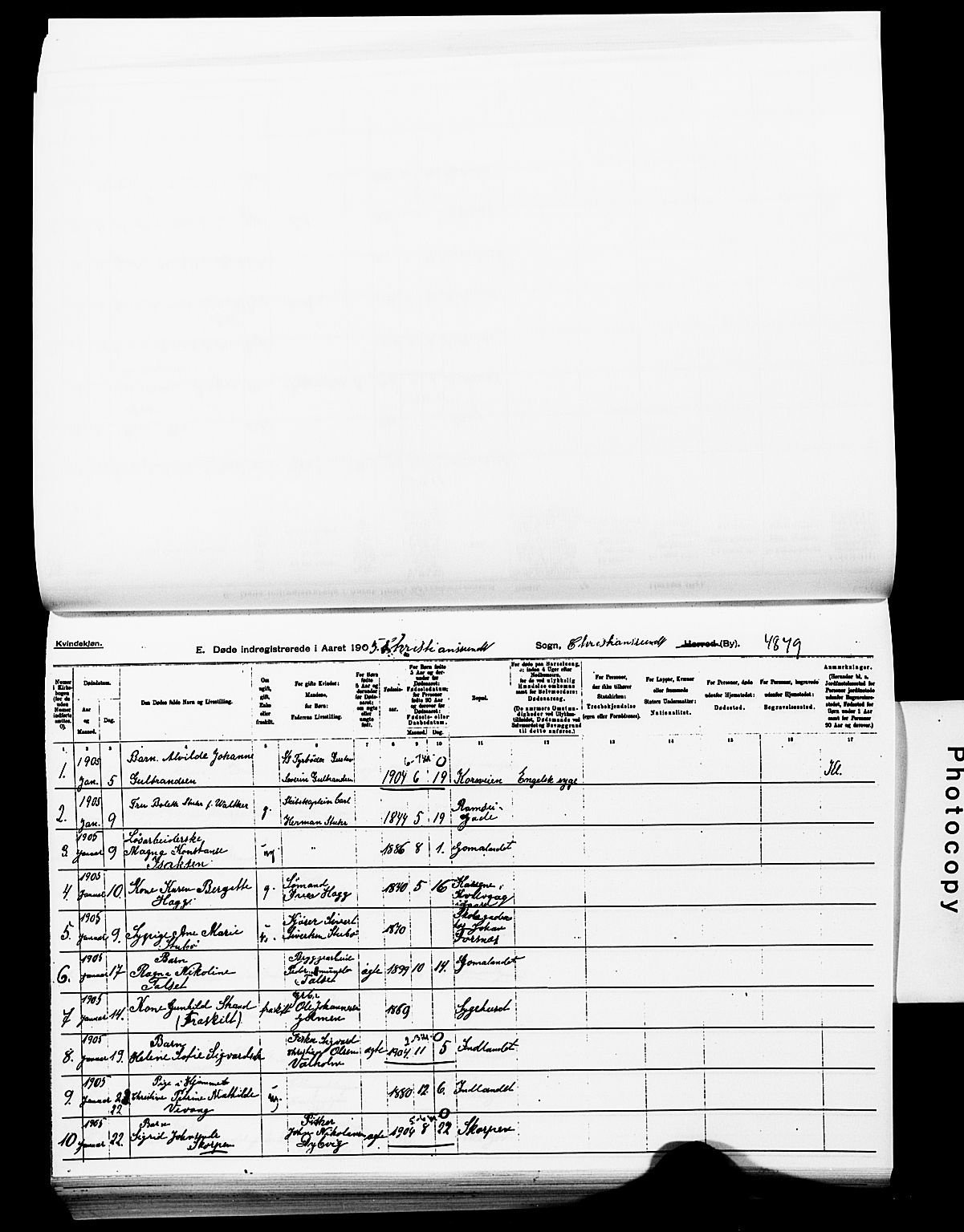 Ministerialprotokoller, klokkerbøker og fødselsregistre - Møre og Romsdal, SAT/A-1454/572/L0860: Ministerialbok nr. 572D04, 1903-1916