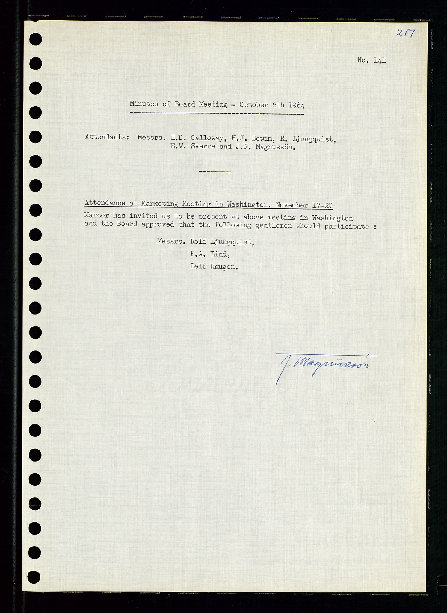 Pa 0982 - Esso Norge A/S, AV/SAST-A-100448/A/Aa/L0001/0004: Den administrerende direksjon Board minutes (styrereferater) / Den administrerende direksjon Board minutes (styrereferater), 1963-1964, s. 45