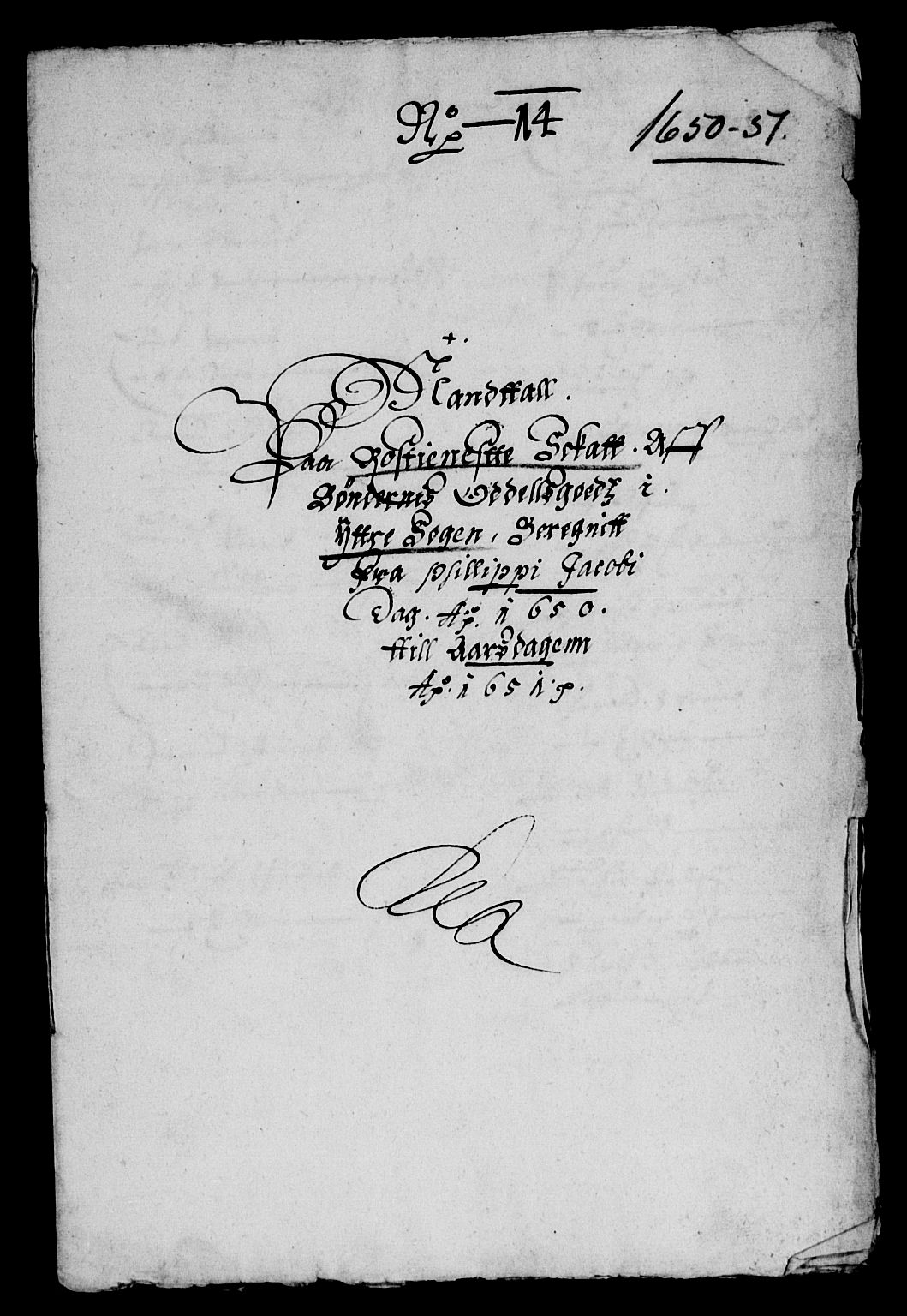 Rentekammeret inntil 1814, Reviderte regnskaper, Lensregnskaper, AV/RA-EA-5023/R/Rb/Rbt/L0119: Bergenhus len, 1650-1652