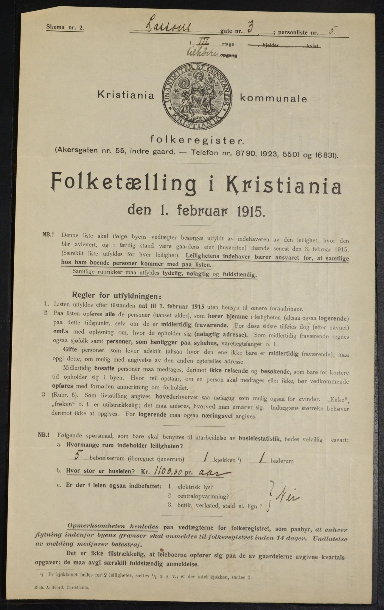 OBA, Kommunal folketelling 1.2.1915 for Kristiania, 1915, s. 56728