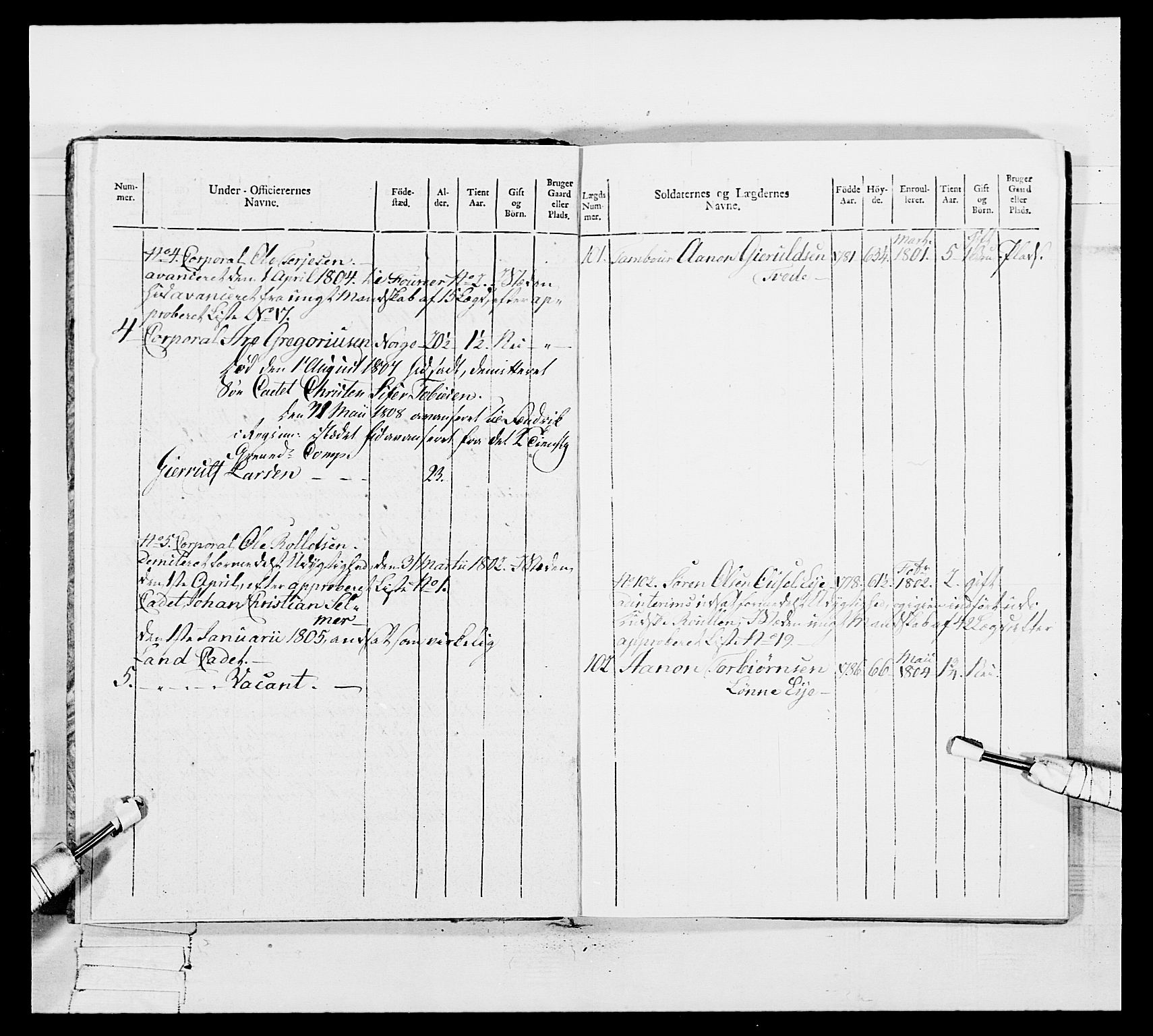 Generalitets- og kommissariatskollegiet, Det kongelige norske kommissariatskollegium, AV/RA-EA-5420/E/Eh/L0109: Vesterlenske nasjonale infanteriregiment, 1806, s. 272