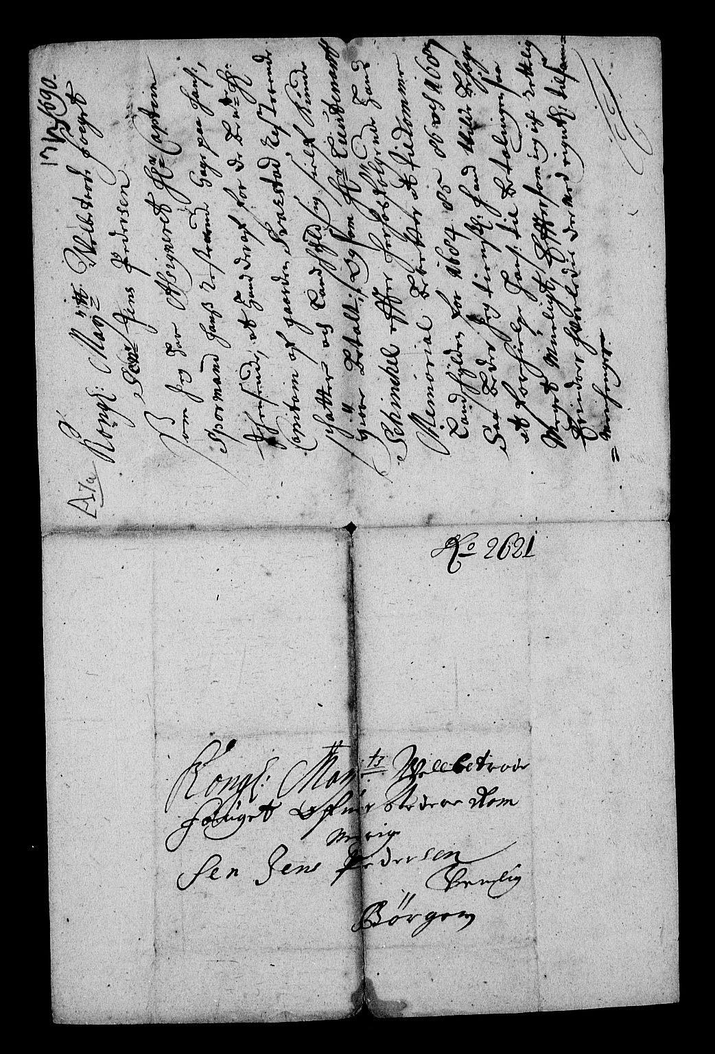 Stattholderembetet 1572-1771, AV/RA-EA-2870/Af/L0003: Avskrifter av vedlegg til originale supplikker, nummerert i samsvar med supplikkbøkene, 1689-1691, s. 164