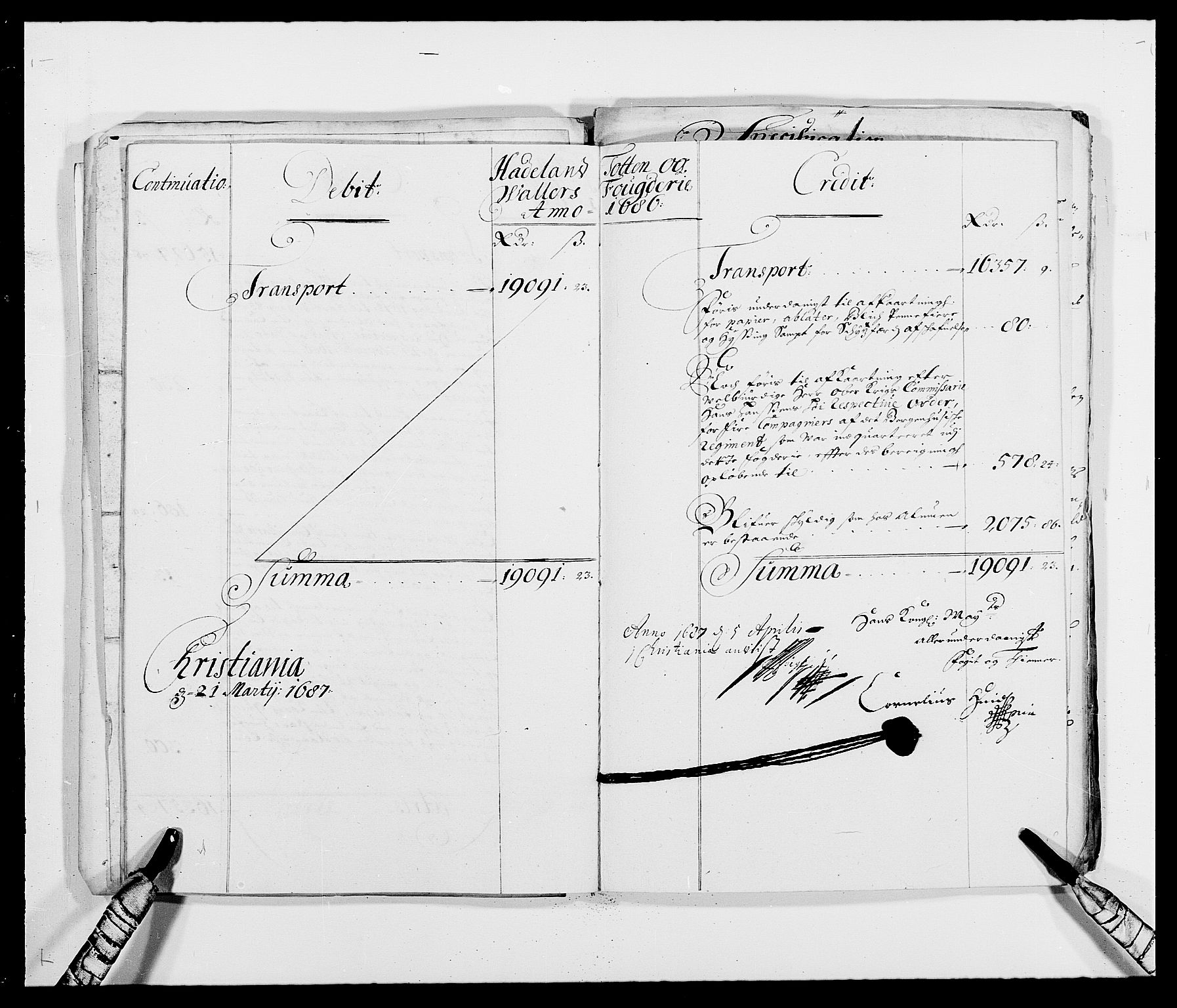 Rentekammeret inntil 1814, Reviderte regnskaper, Fogderegnskap, RA/EA-4092/R18/L1285: Fogderegnskap Hadeland, Toten og Valdres, 1686, s. 10