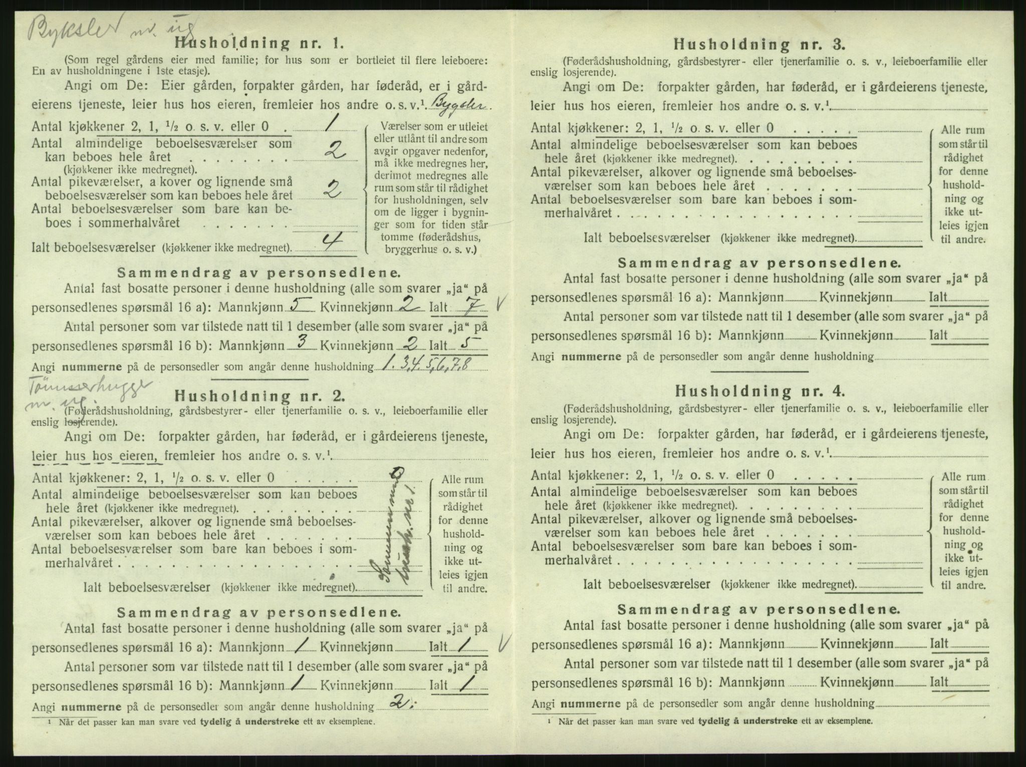 SAT, Folketelling 1920 for 1826 Hattfjelldal herred, 1920, s. 109