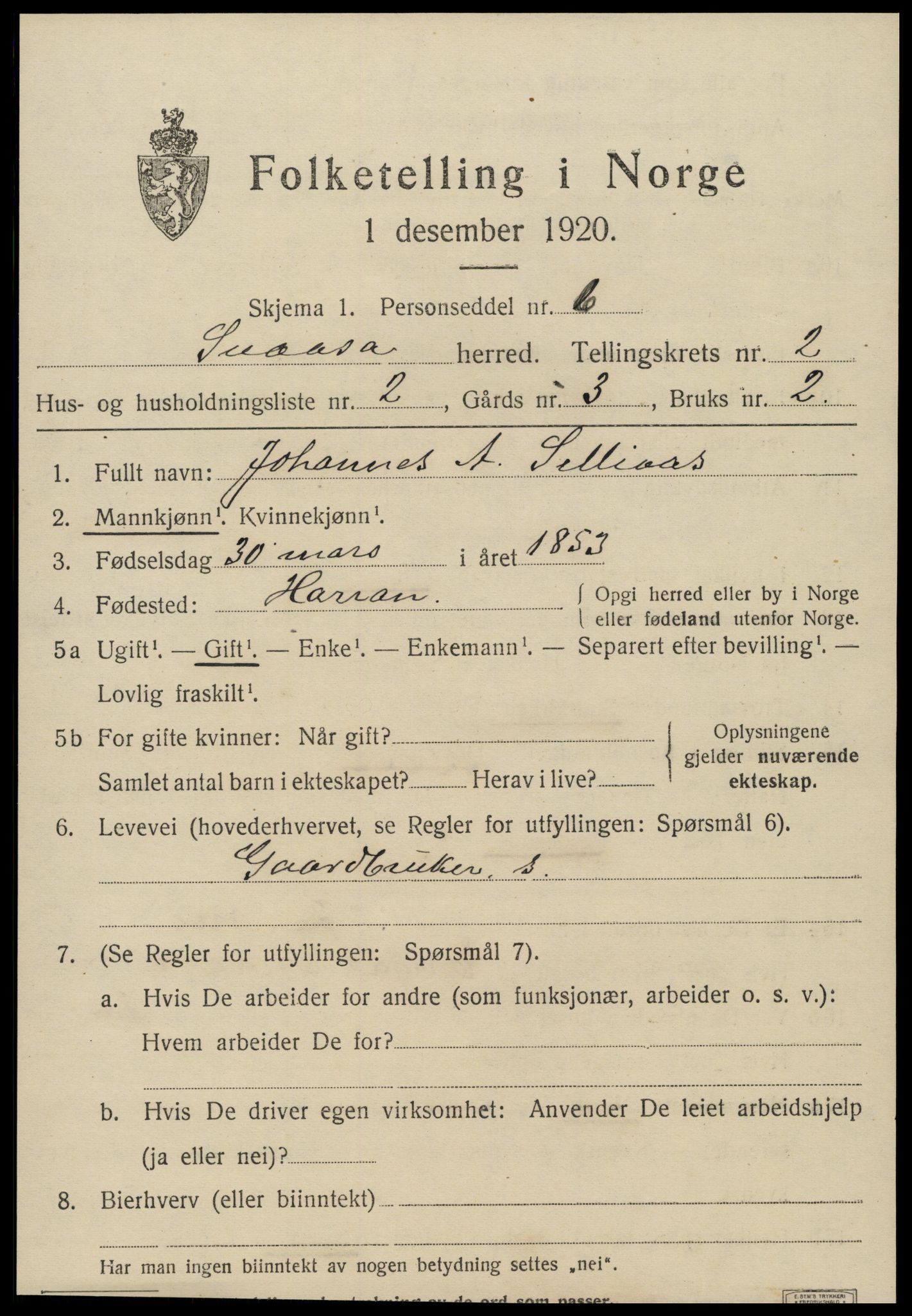 SAT, Folketelling 1920 for 1736 Snåsa herred, 1920, s. 1208