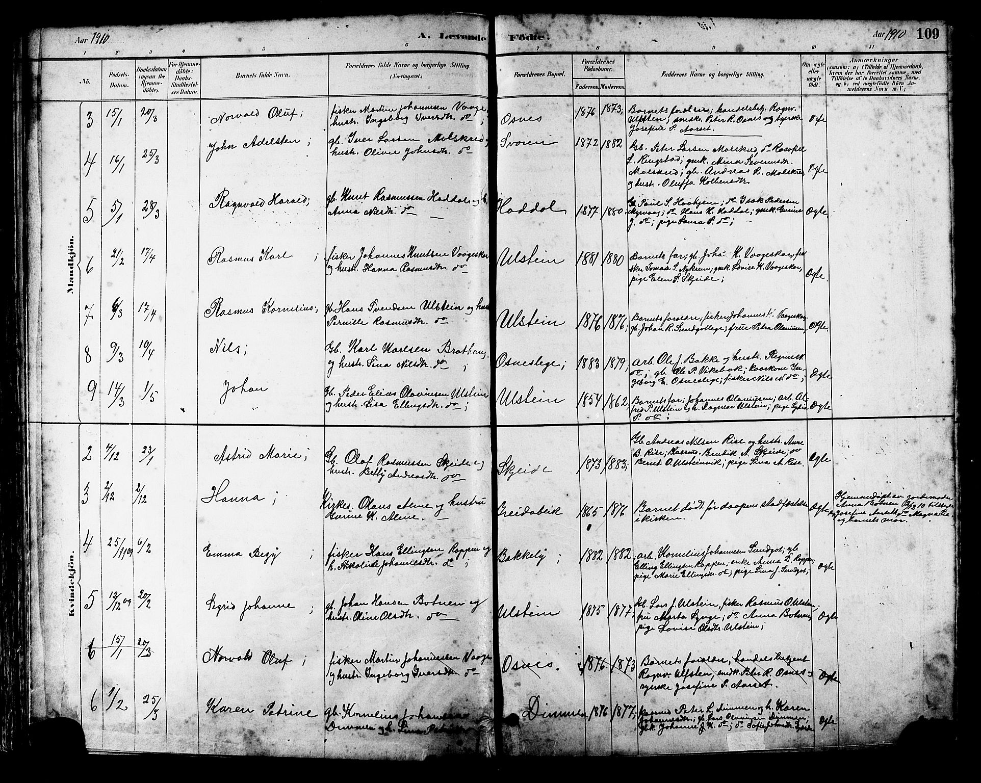 Ministerialprotokoller, klokkerbøker og fødselsregistre - Møre og Romsdal, AV/SAT-A-1454/509/L0112: Klokkerbok nr. 509C02, 1883-1922, s. 109