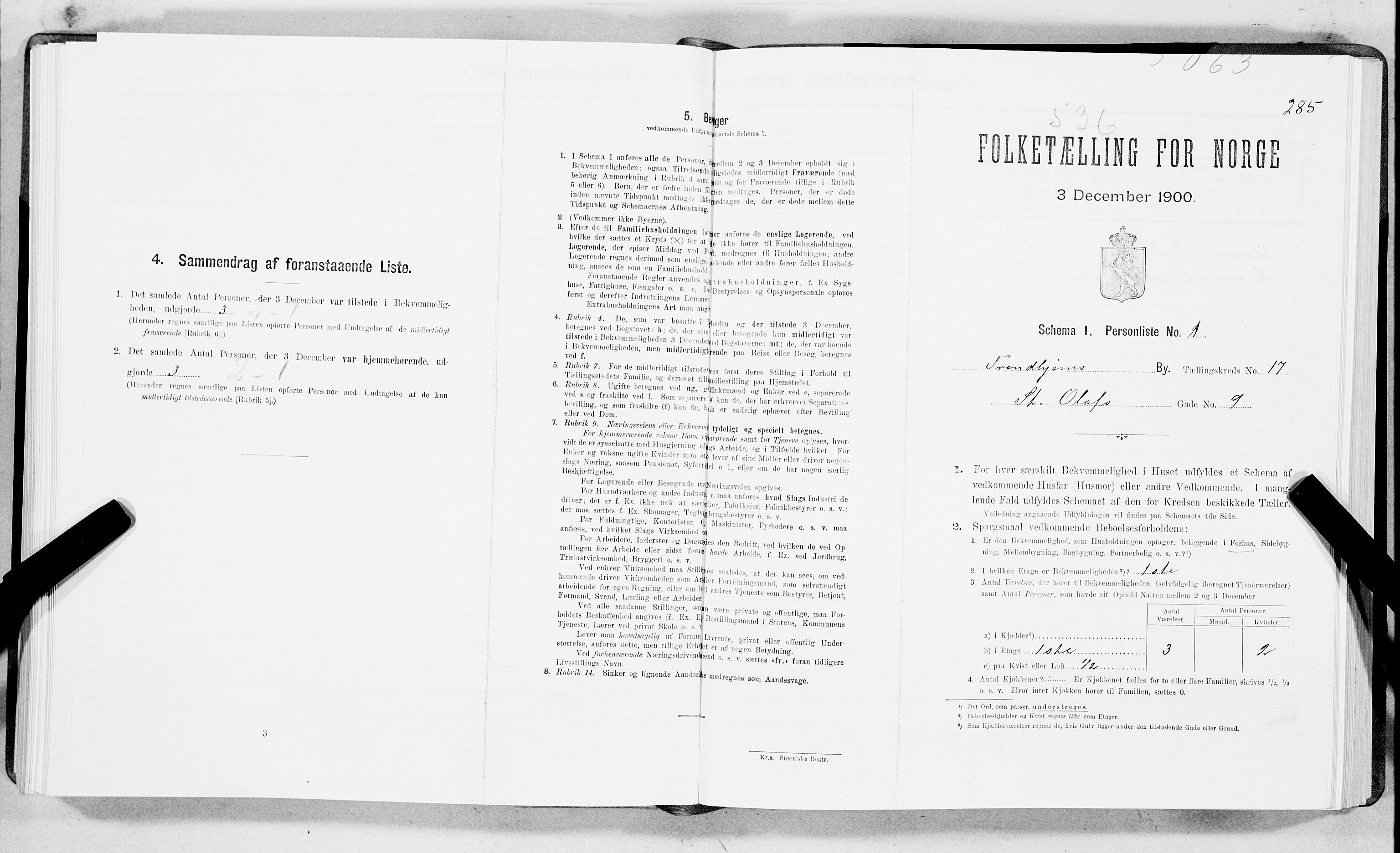 SAT, Folketelling 1900 for 1601 Trondheim kjøpstad, 1900, s. 2824