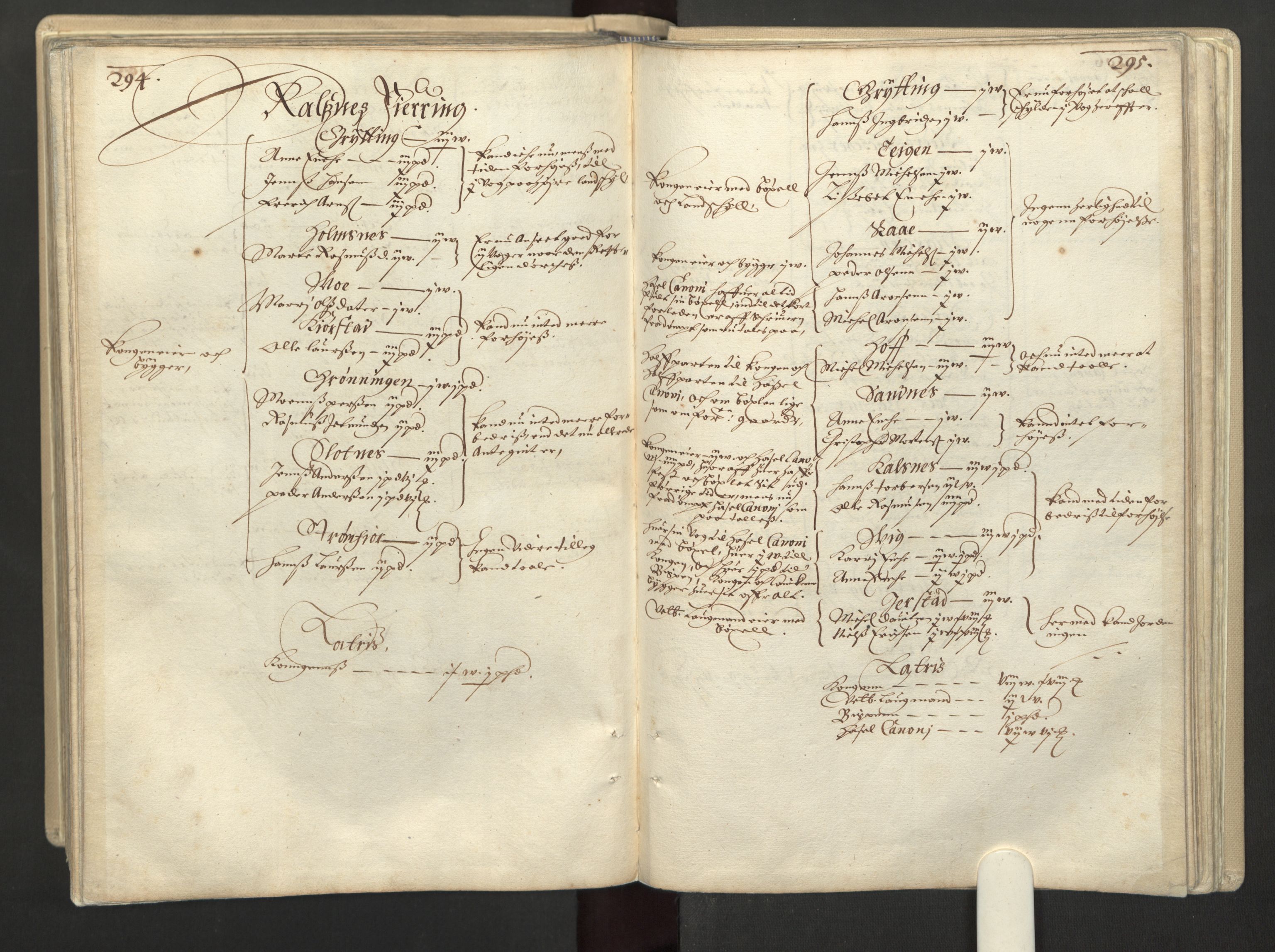 Rentekammeret inntil 1814, Realistisk ordnet avdeling, RA/EA-4070/L/L0030/0001: Nordland lagdømme: / Alminnelig jordebok for Helgeland, Salten, Lofoten, Vesterålen, Andenes og Senja., 1661, s. 294-295