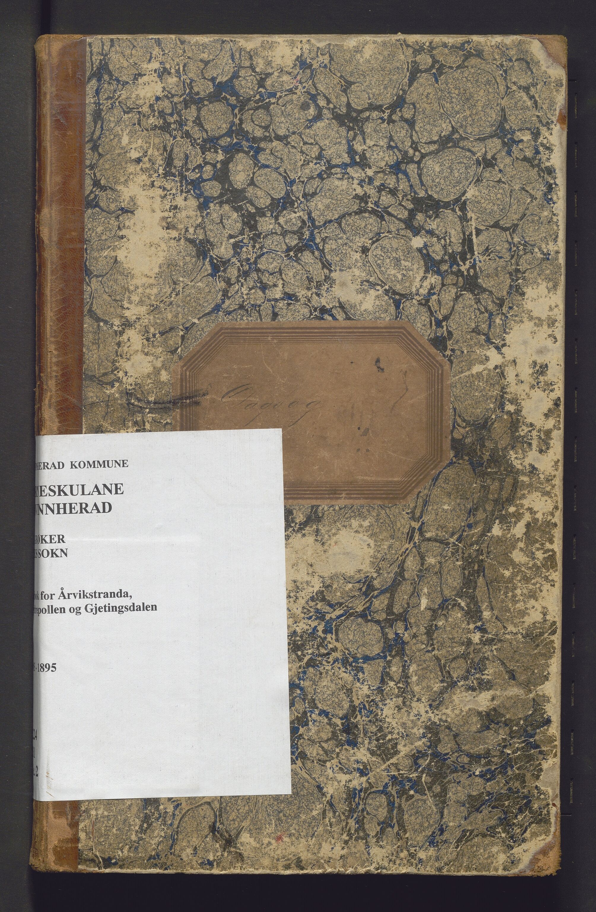 Kvinnherad kommune. Barneskulane, IKAH/1224-231/G/Gc/L0002: Dagbok for Årvikstranda, Nordrepollen og Gjetingsdalen skulekrinsar , 1885-1895