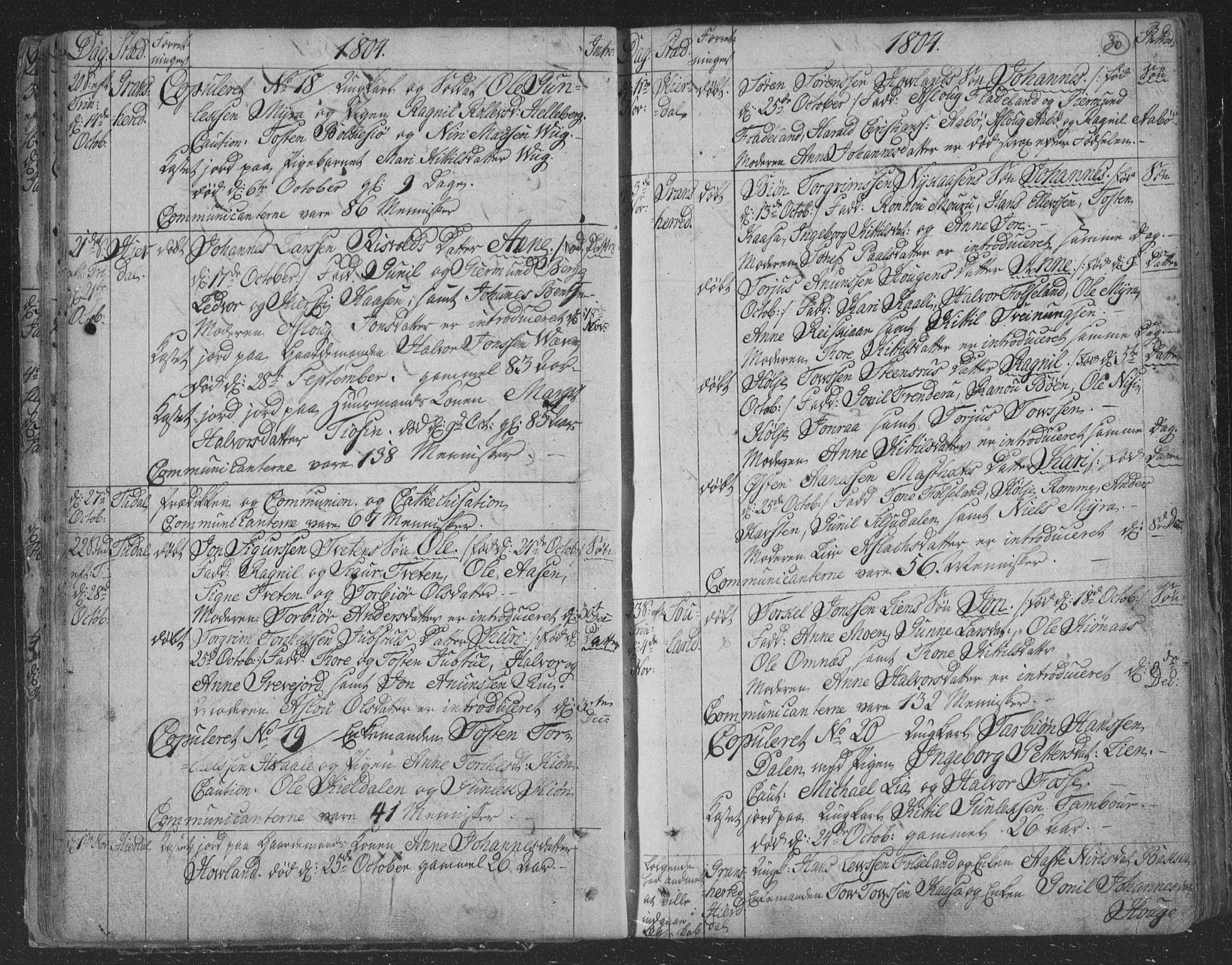 Hjartdal kirkebøker, SAKO/A-270/F/Fa/L0006: Ministerialbok nr. I 6, 1801-1814, s. 30