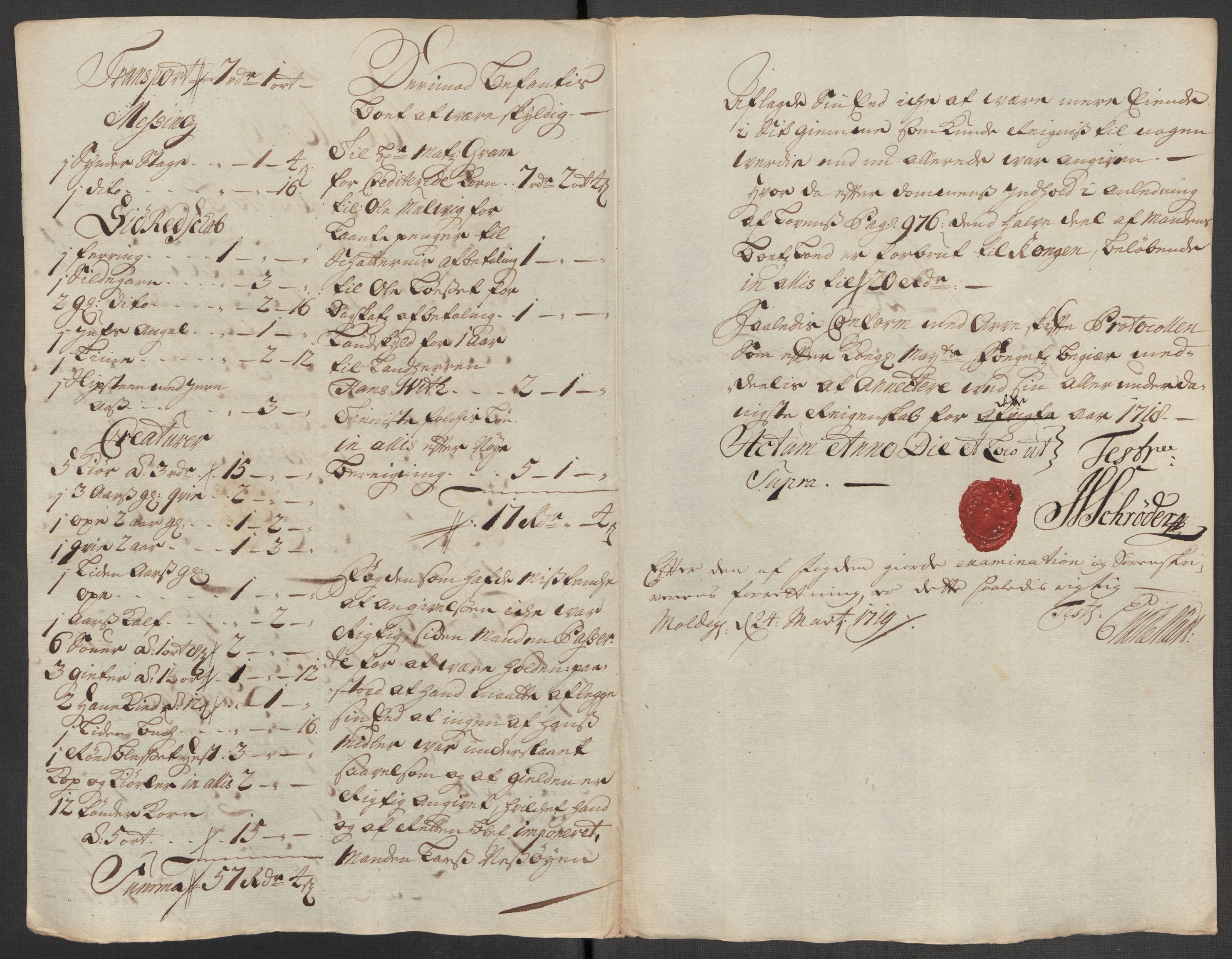 Rentekammeret inntil 1814, Reviderte regnskaper, Fogderegnskap, RA/EA-4092/R56/L3751: Fogderegnskap Nordmøre, 1718, s. 184