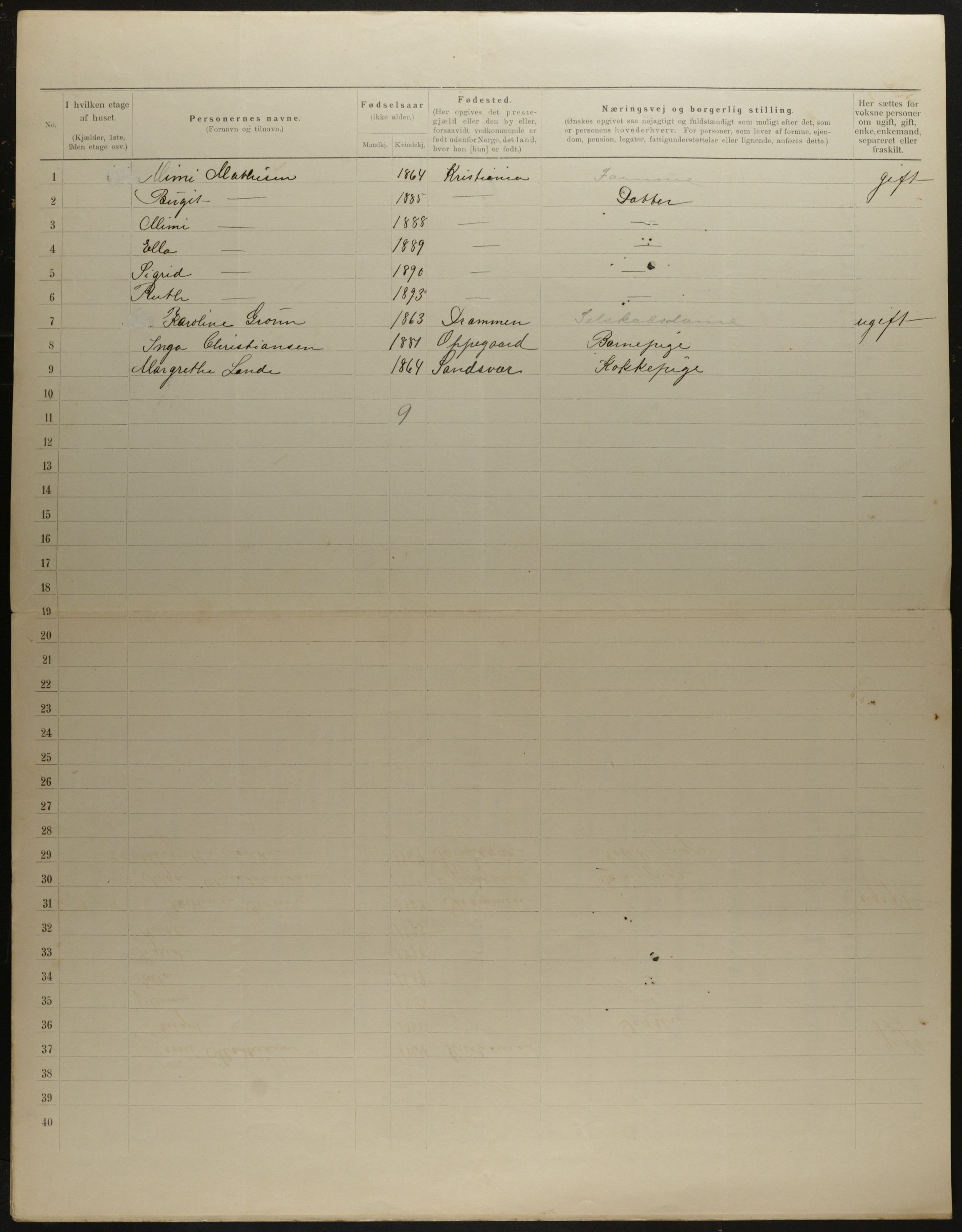 OBA, Kommunal folketelling 31.12.1901 for Kristiania kjøpstad, 1901, s. 10078