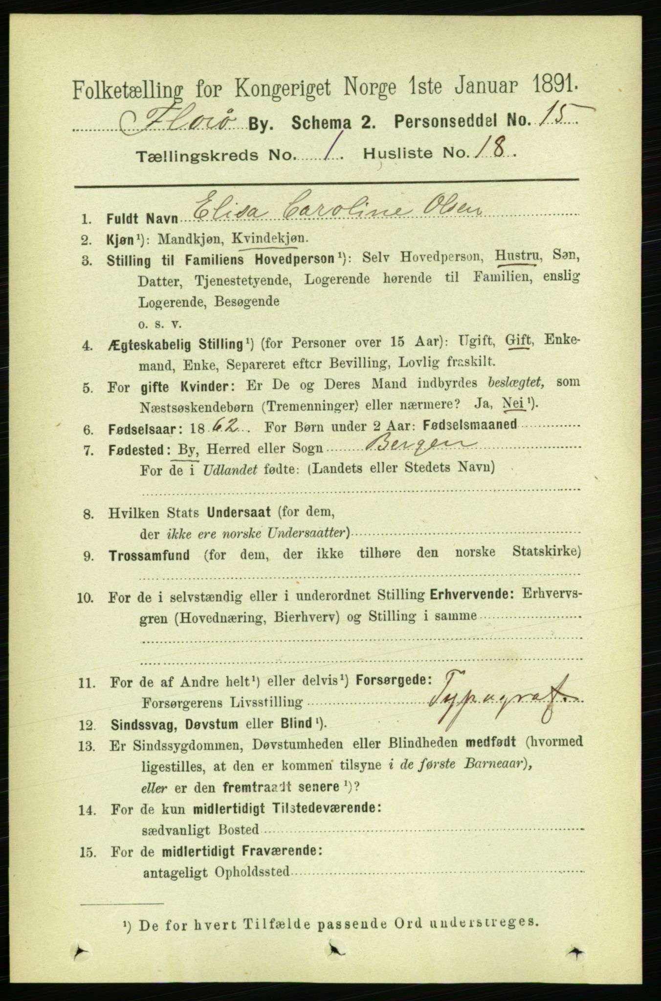 RA, Folketelling 1891 for 1401 Florø ladested, 1891, s. 283