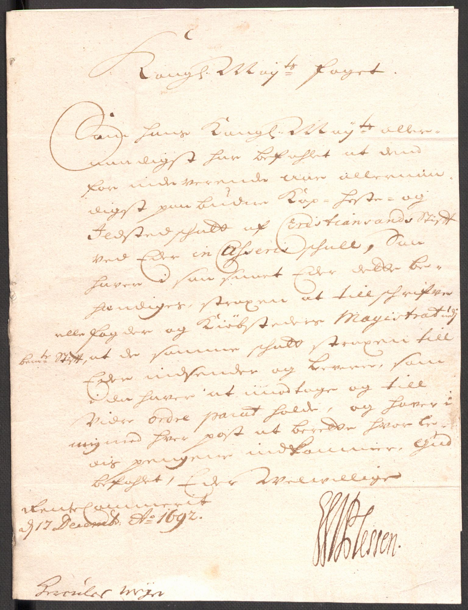 Rentekammeret inntil 1814, Reviderte regnskaper, Fogderegnskap, AV/RA-EA-4092/R35/L2089: Fogderegnskap Øvre og Nedre Telemark, 1690-1692, s. 22