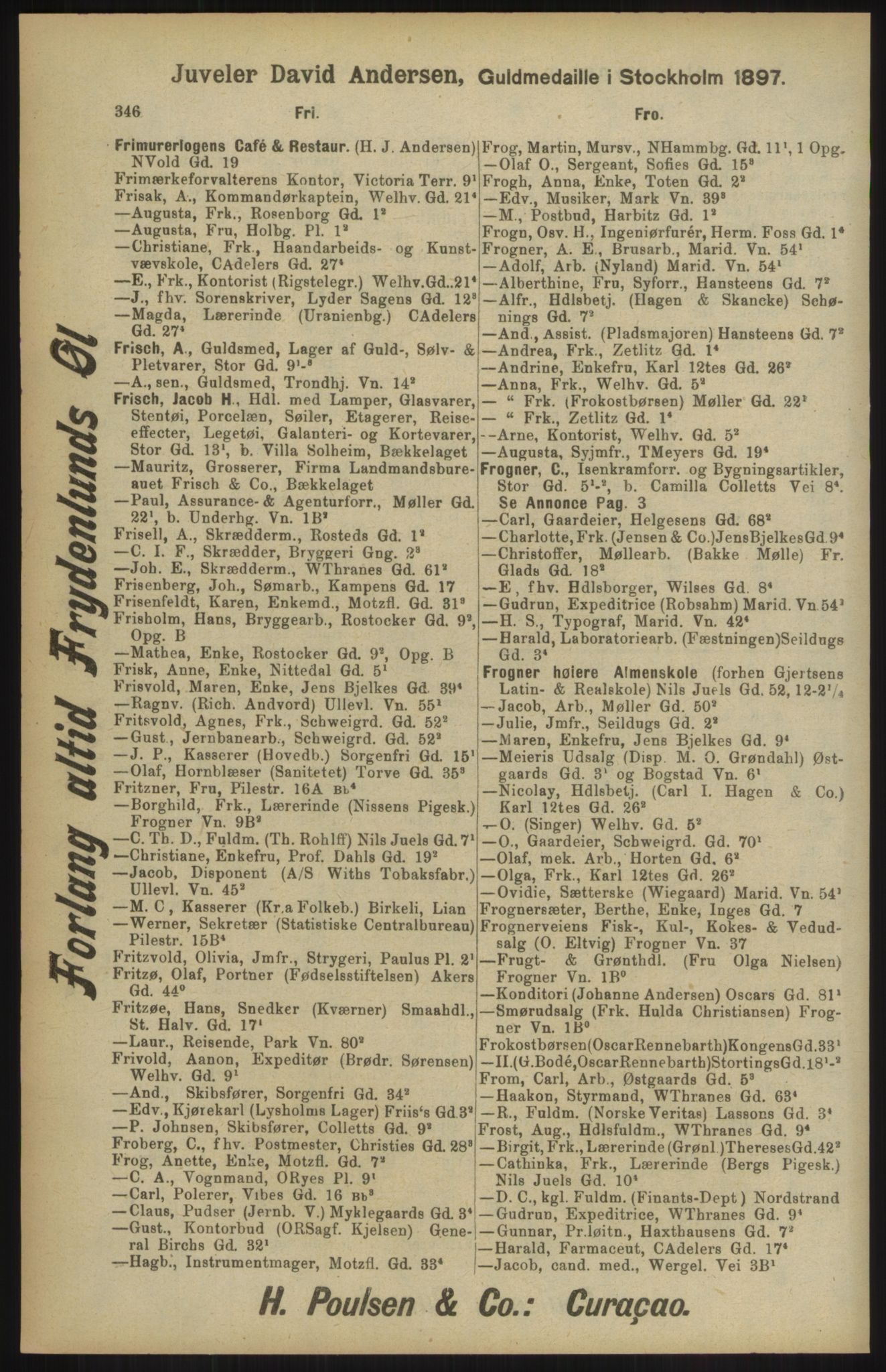 Kristiania/Oslo adressebok, PUBL/-, 1904, s. 346