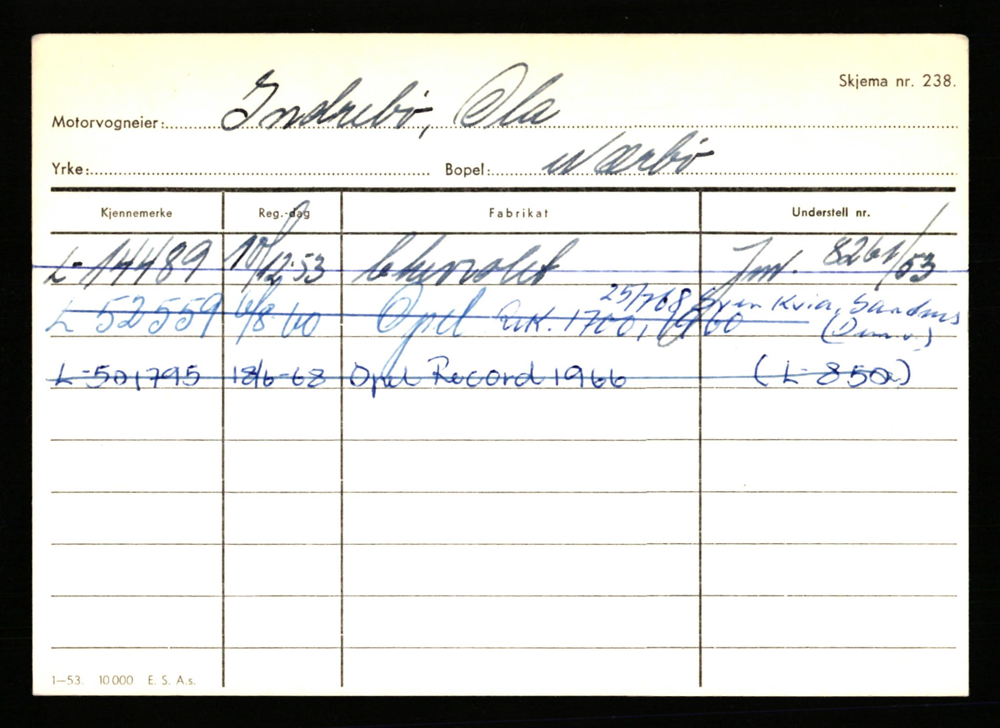 Stavanger trafikkstasjon, AV/SAST-A-101942/0/H/L0017: Høymark - Isaksen, 1930-1971, s. 2508