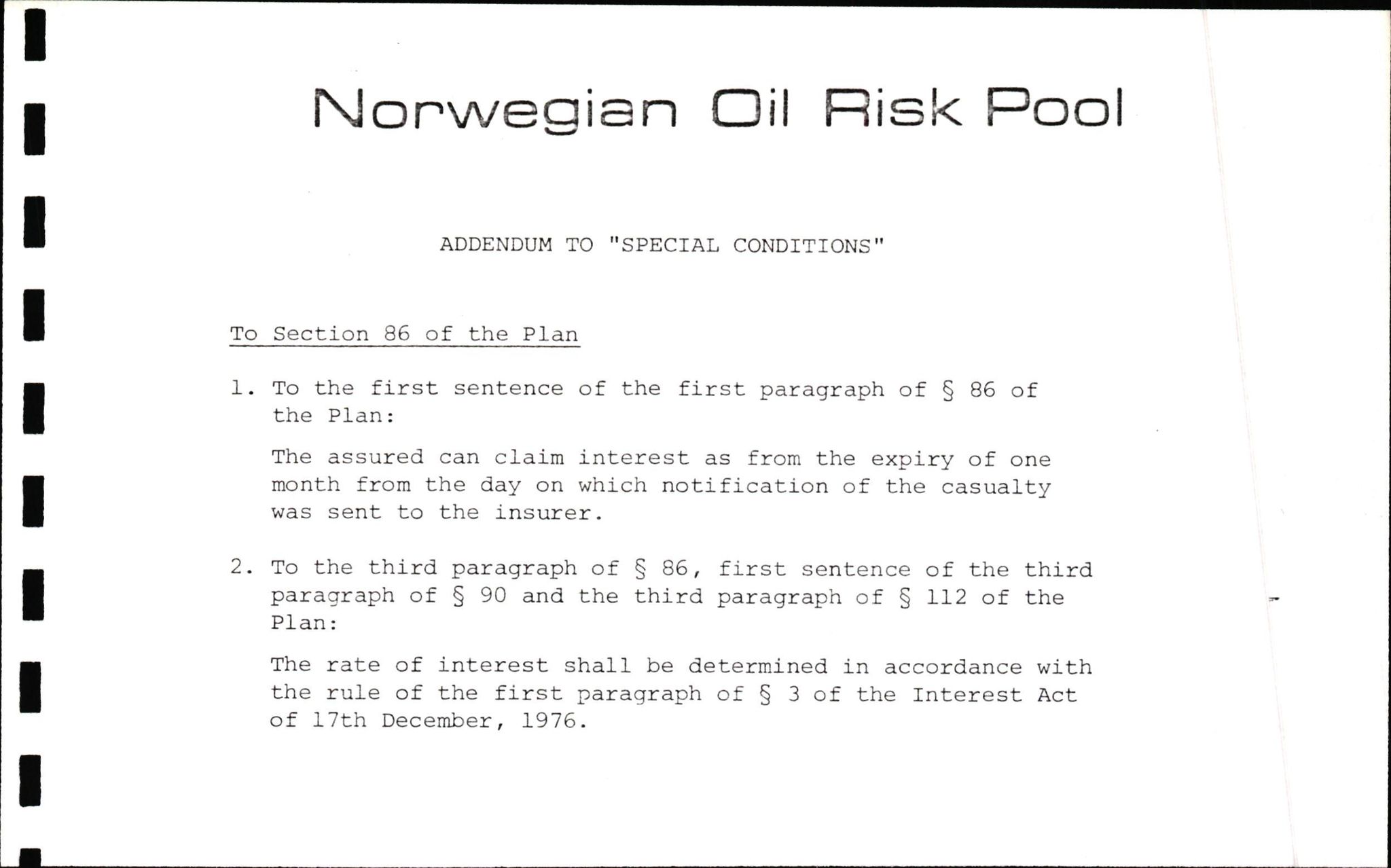 Pa 1503 - Stavanger Drilling AS, AV/SAST-A-101906/2/E/Ec/Eca/L0009: Forsikring, 1975-1980