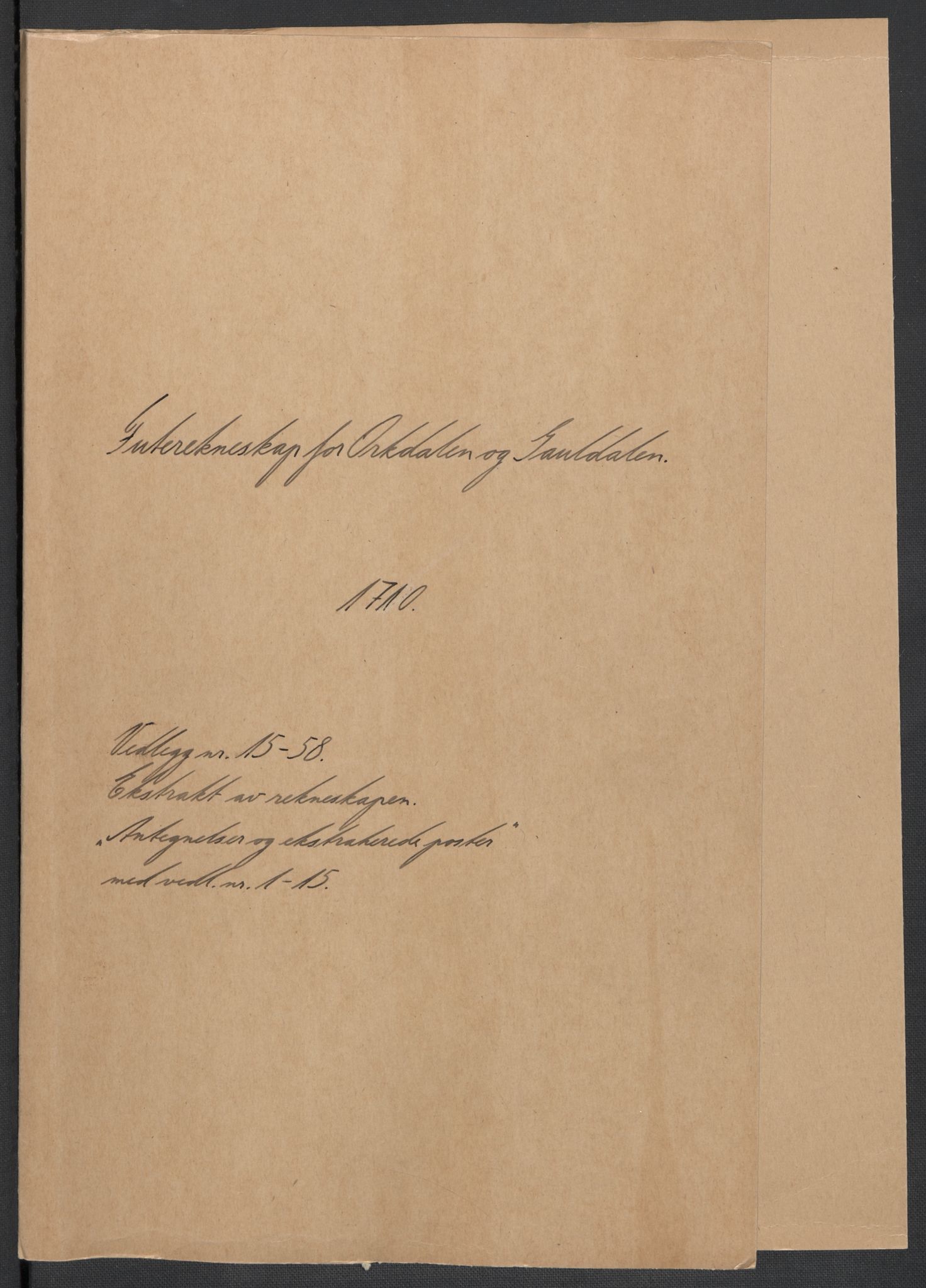 Rentekammeret inntil 1814, Reviderte regnskaper, Fogderegnskap, AV/RA-EA-4092/R60/L3960: Fogderegnskap Orkdal og Gauldal, 1710, s. 195