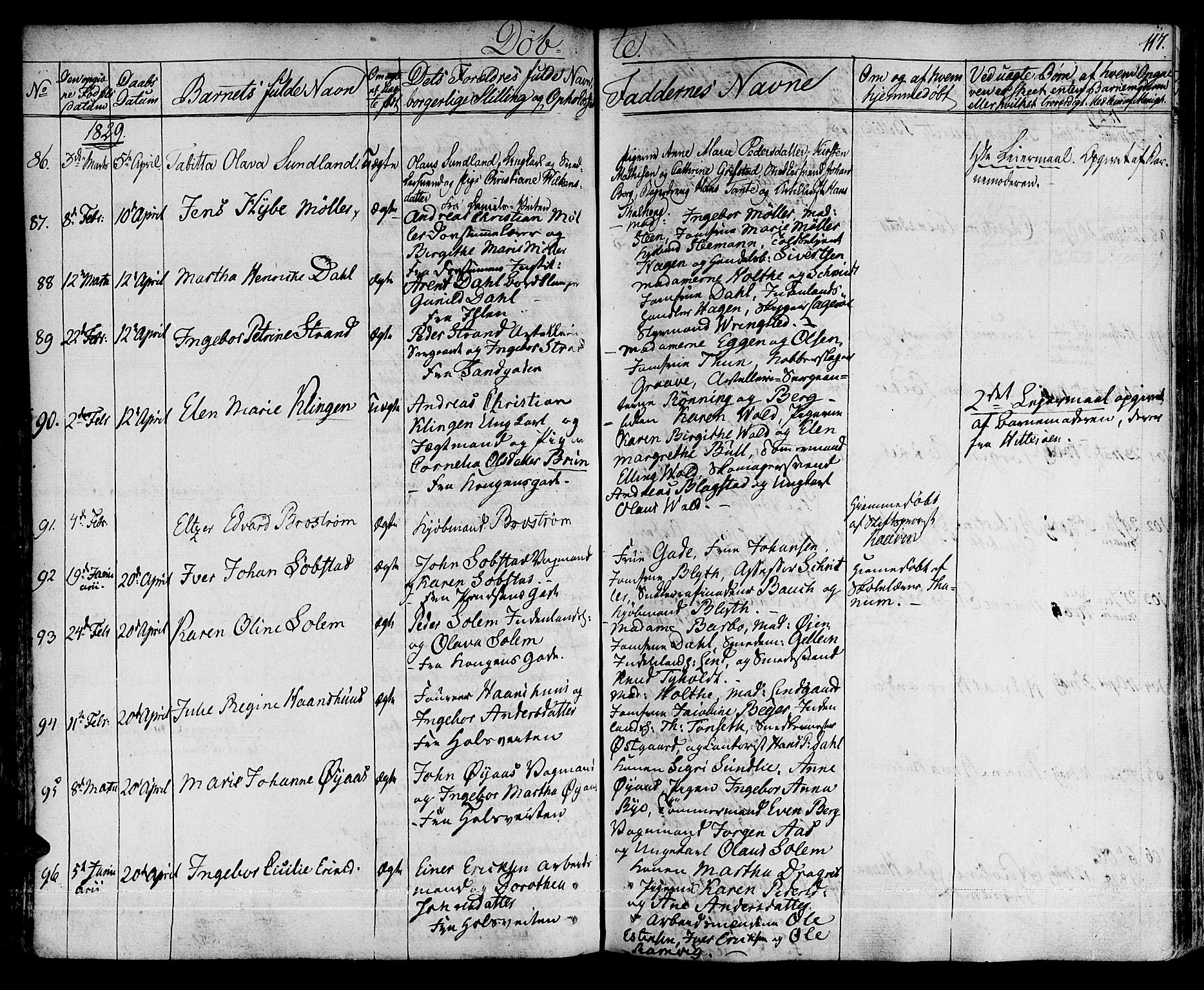 Ministerialprotokoller, klokkerbøker og fødselsregistre - Sør-Trøndelag, AV/SAT-A-1456/601/L0045: Ministerialbok nr. 601A13, 1821-1831, s. 117