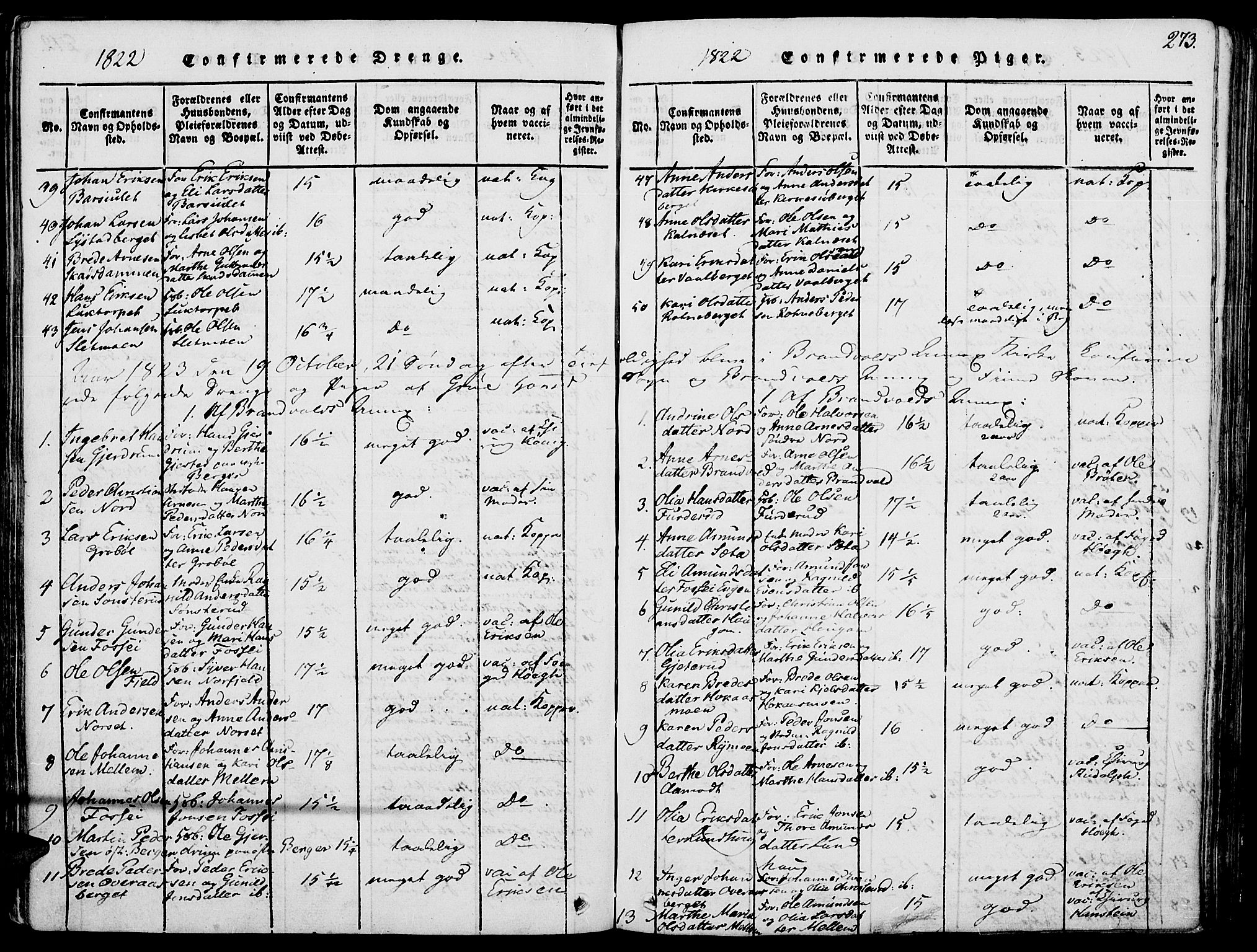 Grue prestekontor, SAH/PREST-036/H/Ha/Haa/L0006: Ministerialbok nr. 6, 1814-1830, s. 273