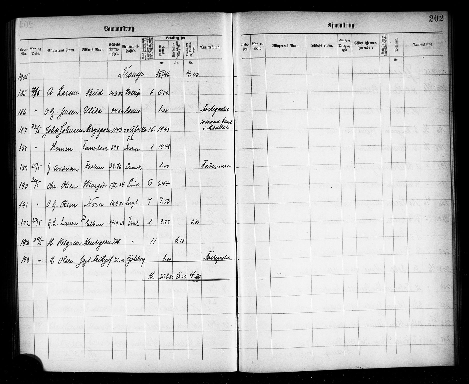 Fredrikstad mønstringskontor, AV/SAO-A-10569b/G/Ga/L0001: Mønstringsjournal, 1895-1906, s. 206