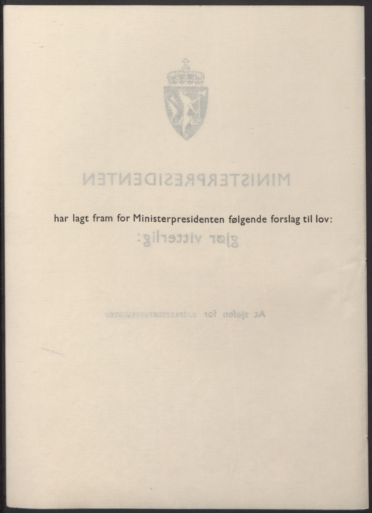 NS-administrasjonen 1940-1945 (Statsrådsekretariatet, de kommisariske statsråder mm), RA/S-4279/D/Db/L0098: Lover II, 1942, s. 174