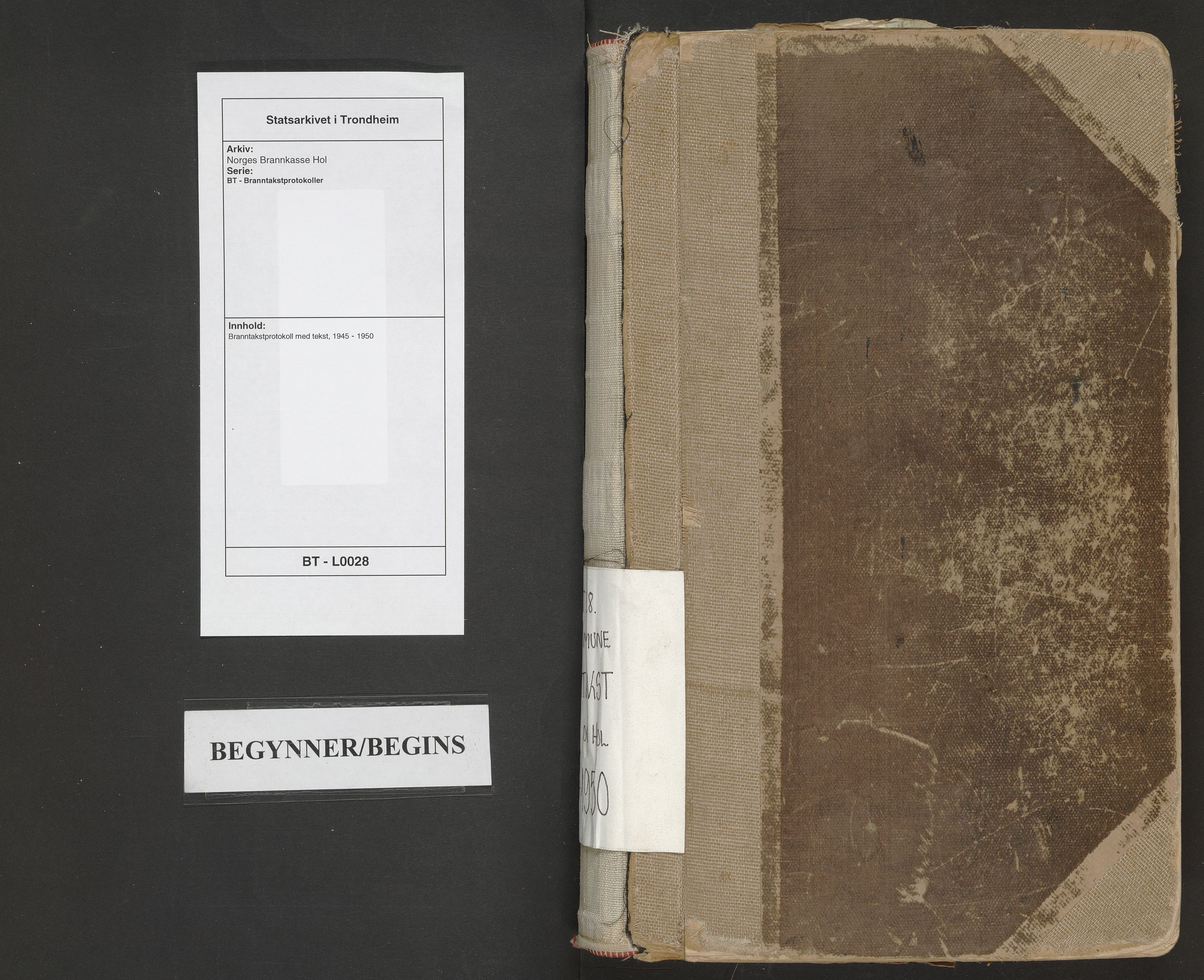 Norges Brannkasse Hol, SAT/A-5601/BT/L0028: Branntakstprotokoll med tekst, 1945-1950