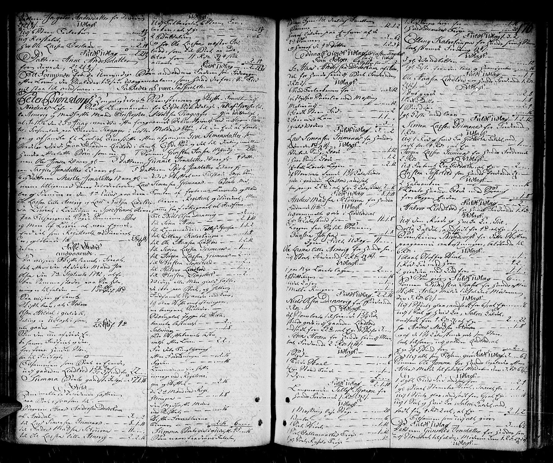 Nedenes sorenskriveri før 1824, SAK/1221-0007/H/Hc/L0026: Skifteprotokoll med register nr 19a, 1755-1760, s. 175b-176a
