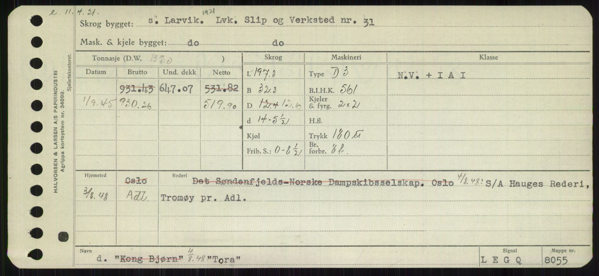 Sjøfartsdirektoratet med forløpere, Skipsmålingen, AV/RA-S-1627/H/Hb/L0005: Fartøy, T-Å, s. 181