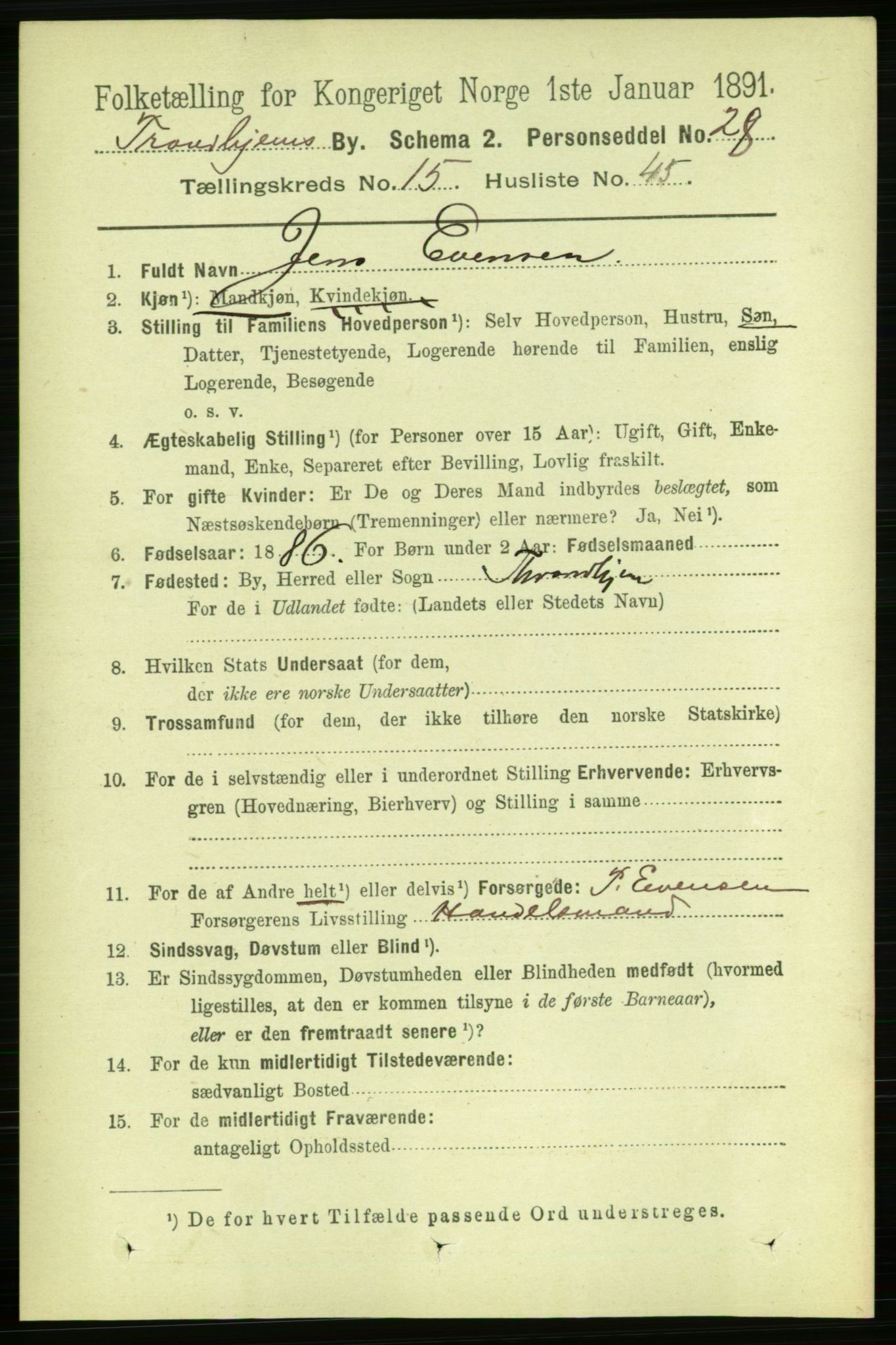 RA, Folketelling 1891 for 1601 Trondheim kjøpstad, 1891, s. 12193