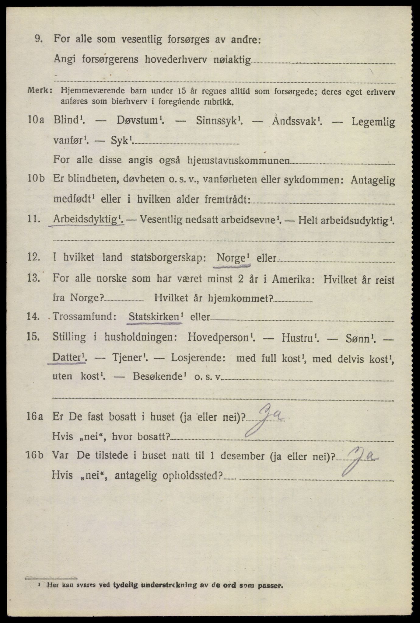 SAKO, Folketelling 1920 for 0620 Hol herred, 1920, s. 2834