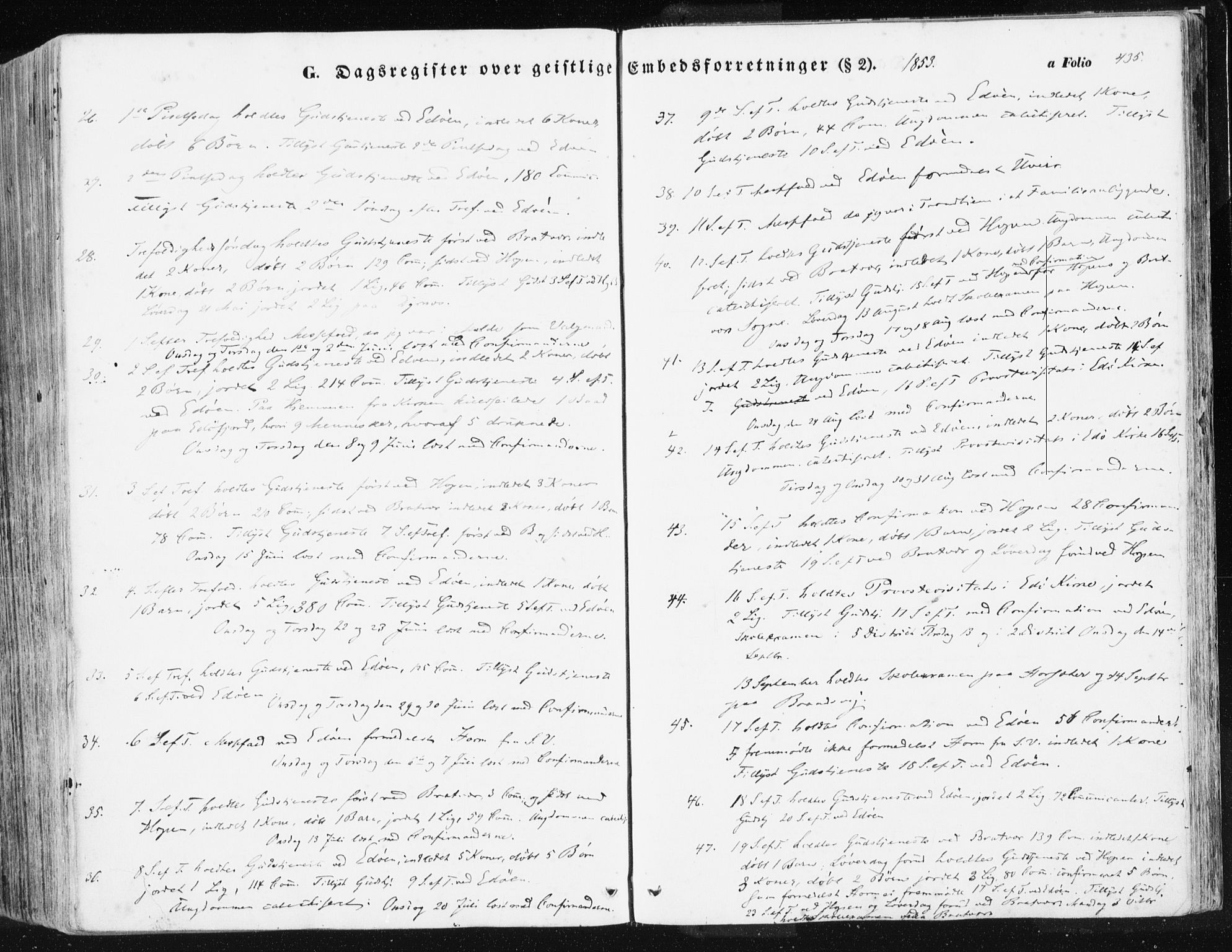 Ministerialprotokoller, klokkerbøker og fødselsregistre - Møre og Romsdal, SAT/A-1454/581/L0937: Ministerialbok nr. 581A05, 1853-1872, s. 435