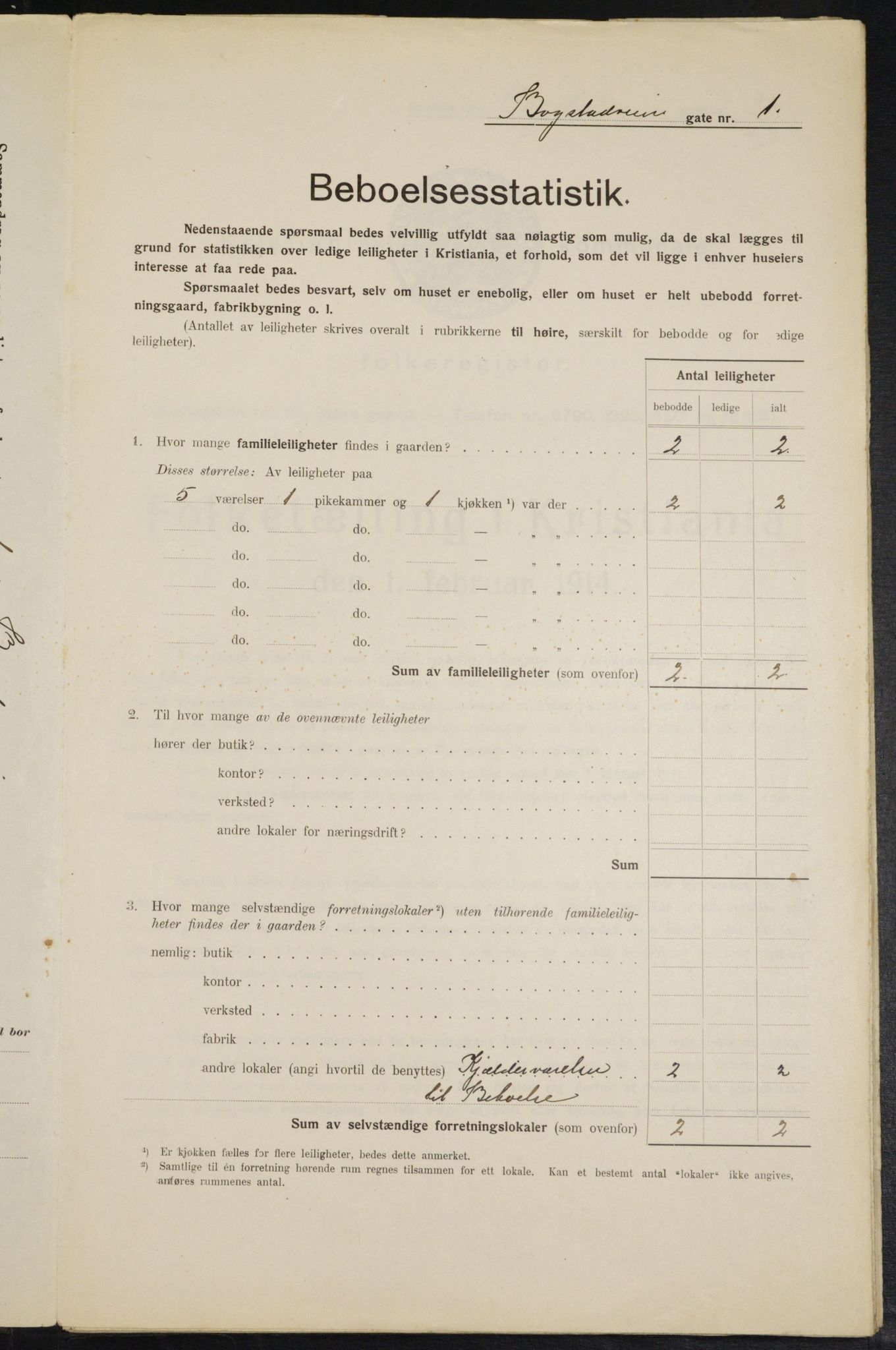 OBA, Kommunal folketelling 1.2.1914 for Kristiania, 1914, s. 6785