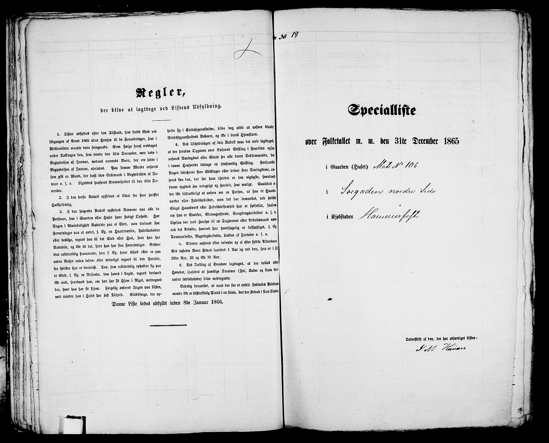 RA, Folketelling 1865 for 2001B Hammerfest prestegjeld, Hammerfest kjøpstad, 1865, s. 44