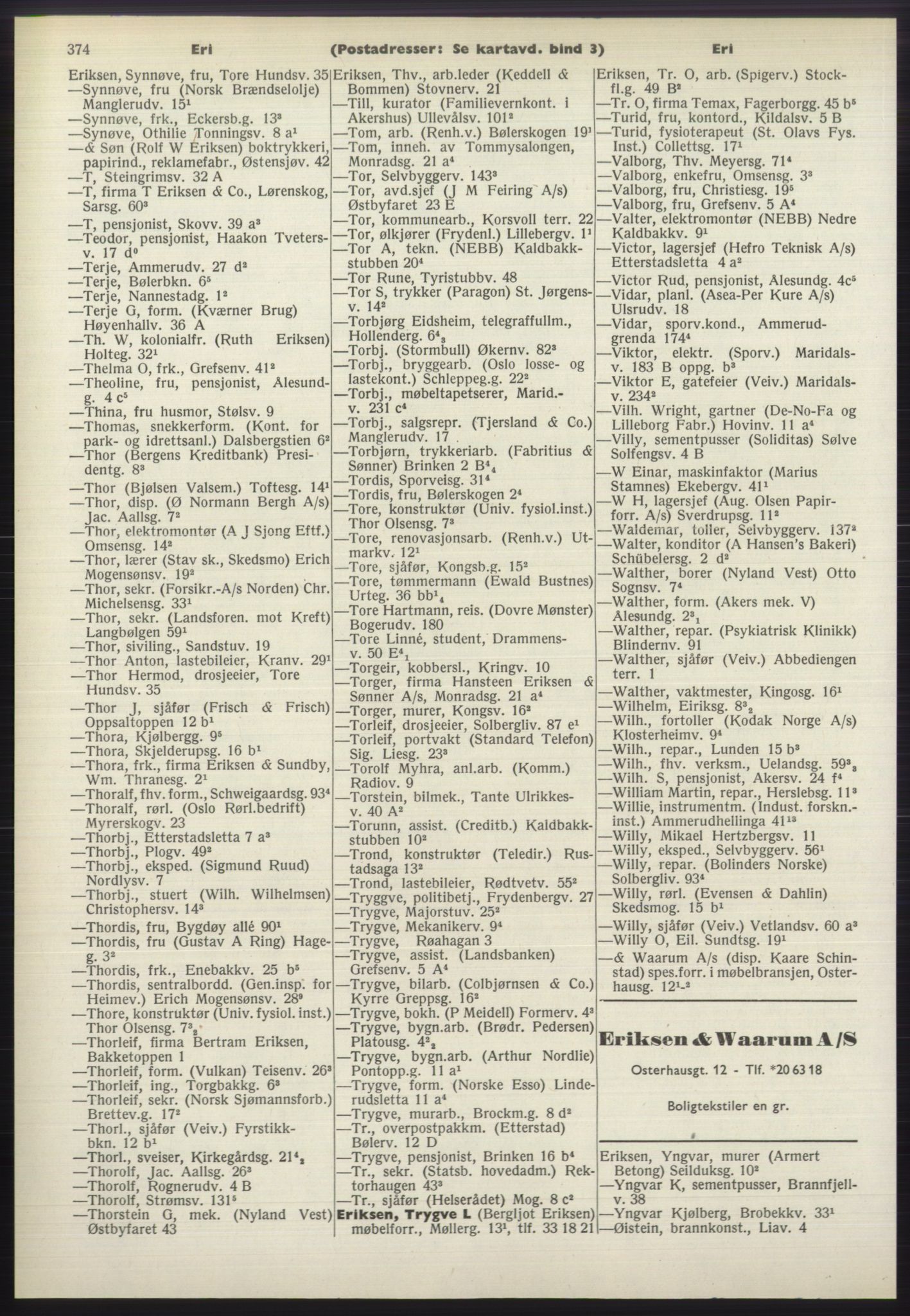 Kristiania/Oslo adressebok, PUBL/-, 1970-1971, s. 374