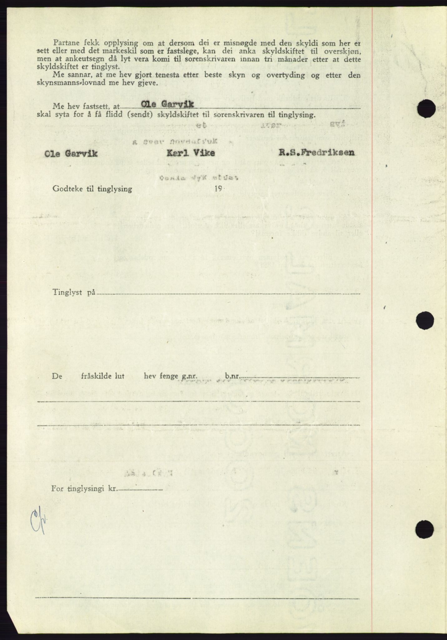 Søre Sunnmøre sorenskriveri, AV/SAT-A-4122/1/2/2C/L0085: Pantebok nr. 11A, 1949-1949, Dagboknr: 1391/1949