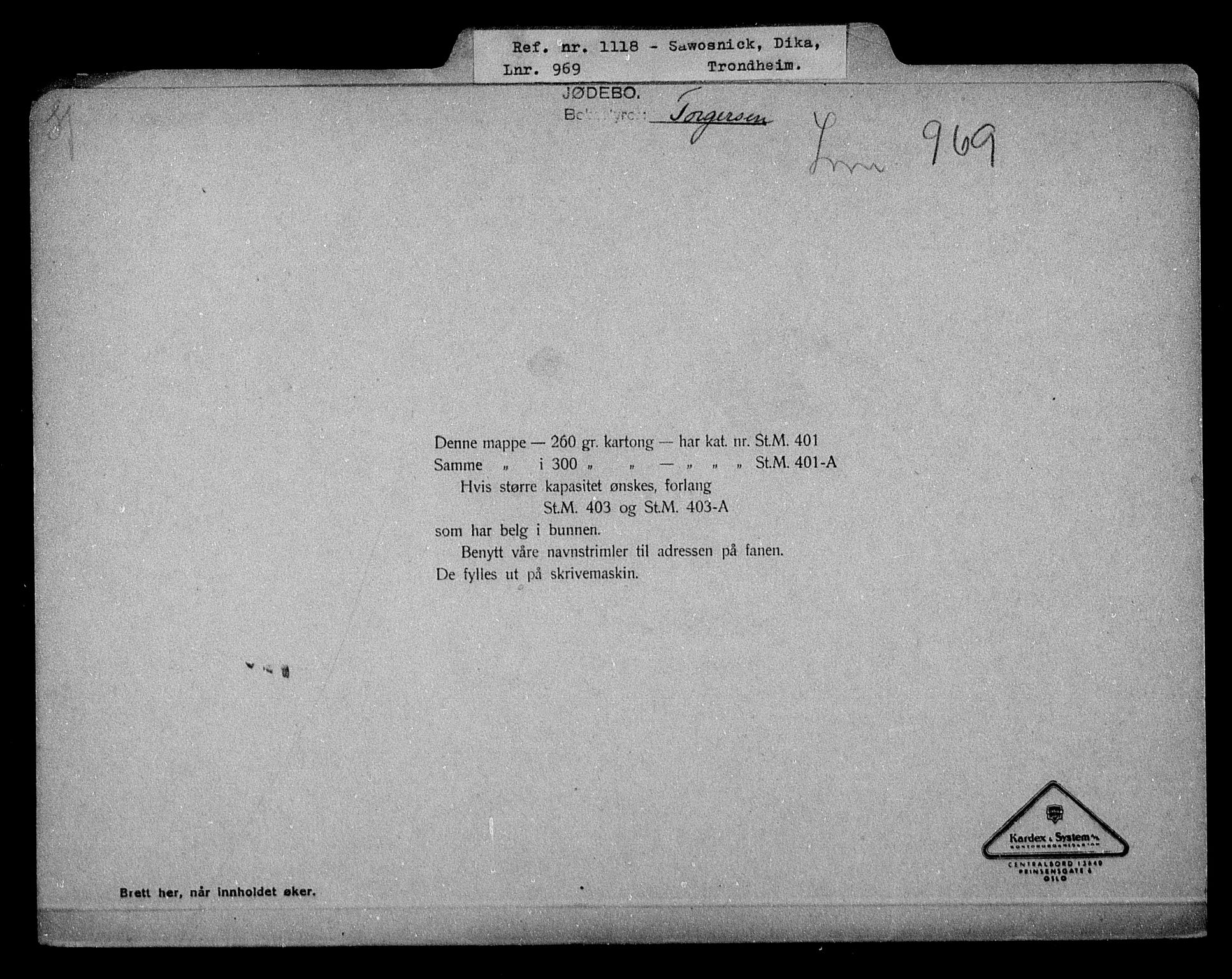 Justisdepartementet, Tilbakeføringskontoret for inndratte formuer, RA/S-1564/H/Hc/Hca/L0907: --, 1945-1947, s. 485