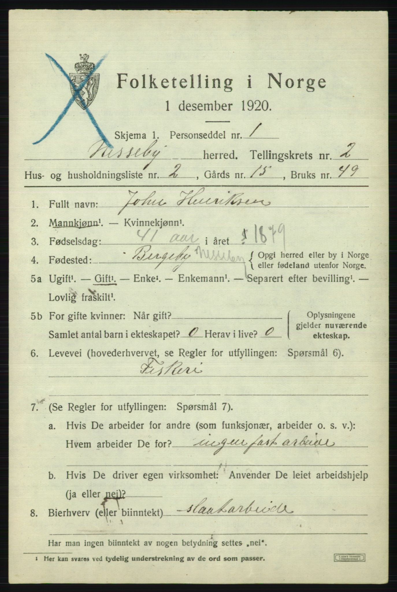 SATØ, Folketelling 1920 for 2027 Nesseby herred, 1920, s. 920