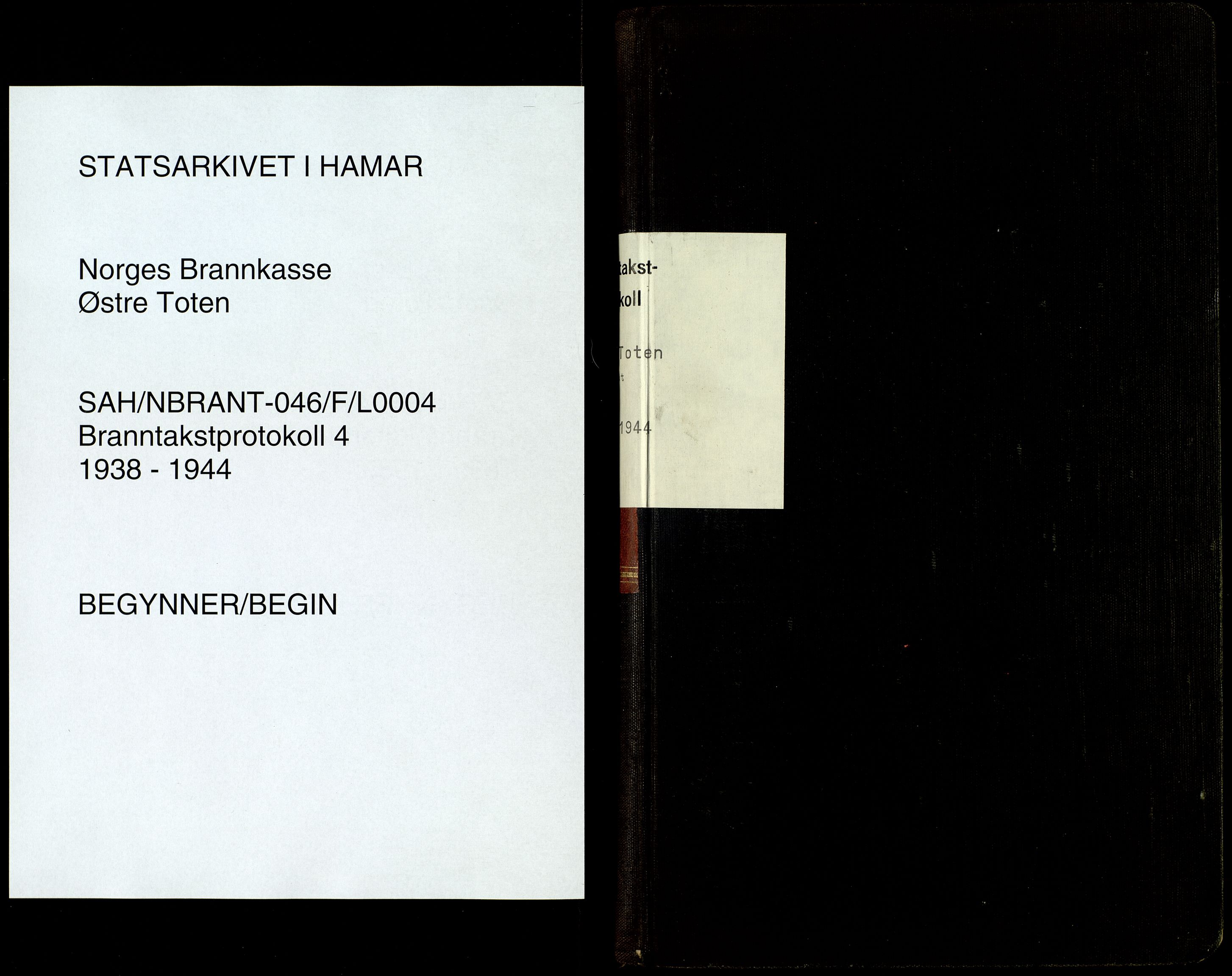 Norges Brannkasse, Østre Toten, AV/SAH-NBRANT-046/F/L0004: Branntakstprotokoll, 1938-1944