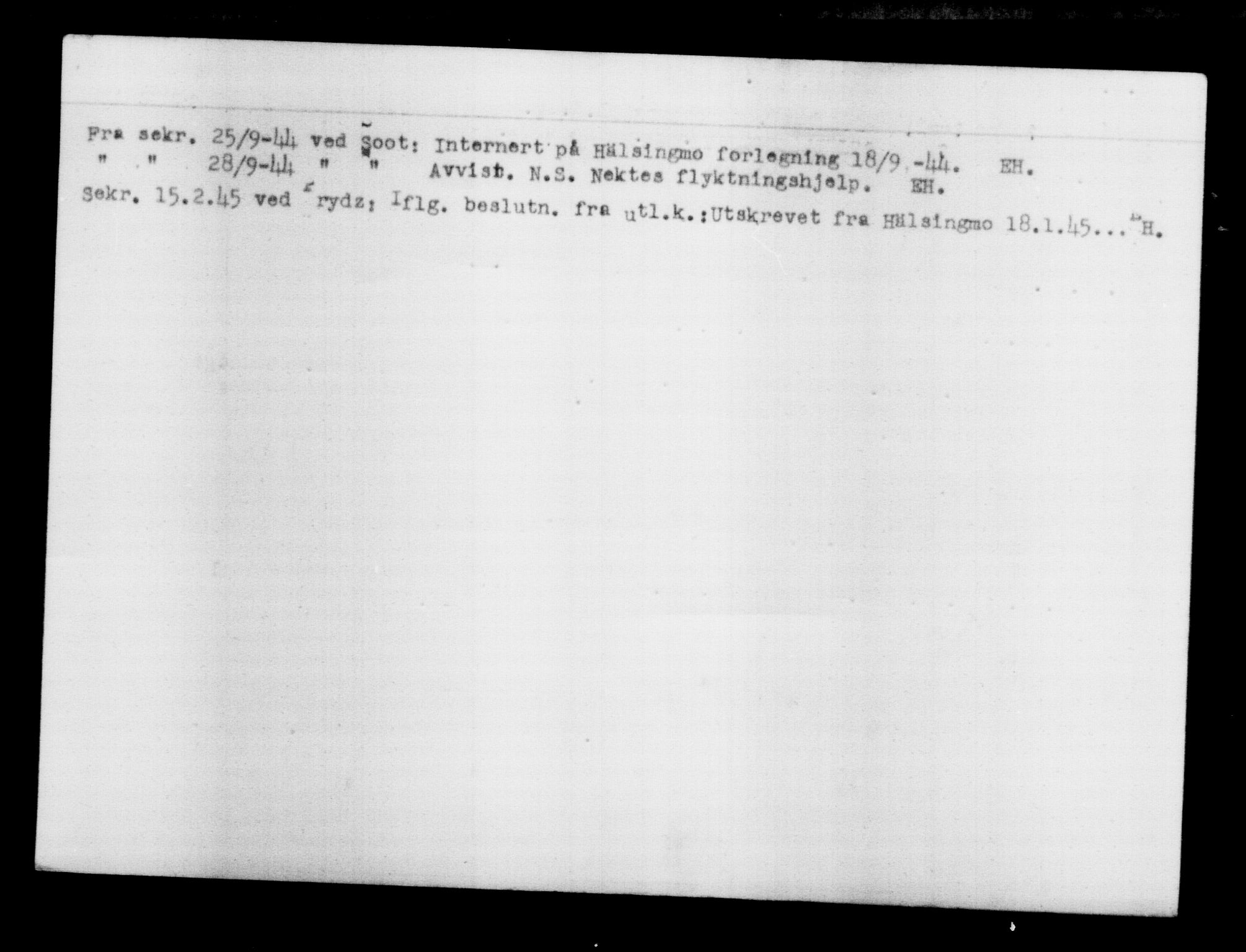 Utenriksstasjonene, Legasjonen i Stockholm, Flyktningkontoret, AV/RA-S-6753/V/Va/L0012: Kjesäterkartoteket, flyktninger med registreringsnr. 28300-31566, 1940-1945, s. 3076