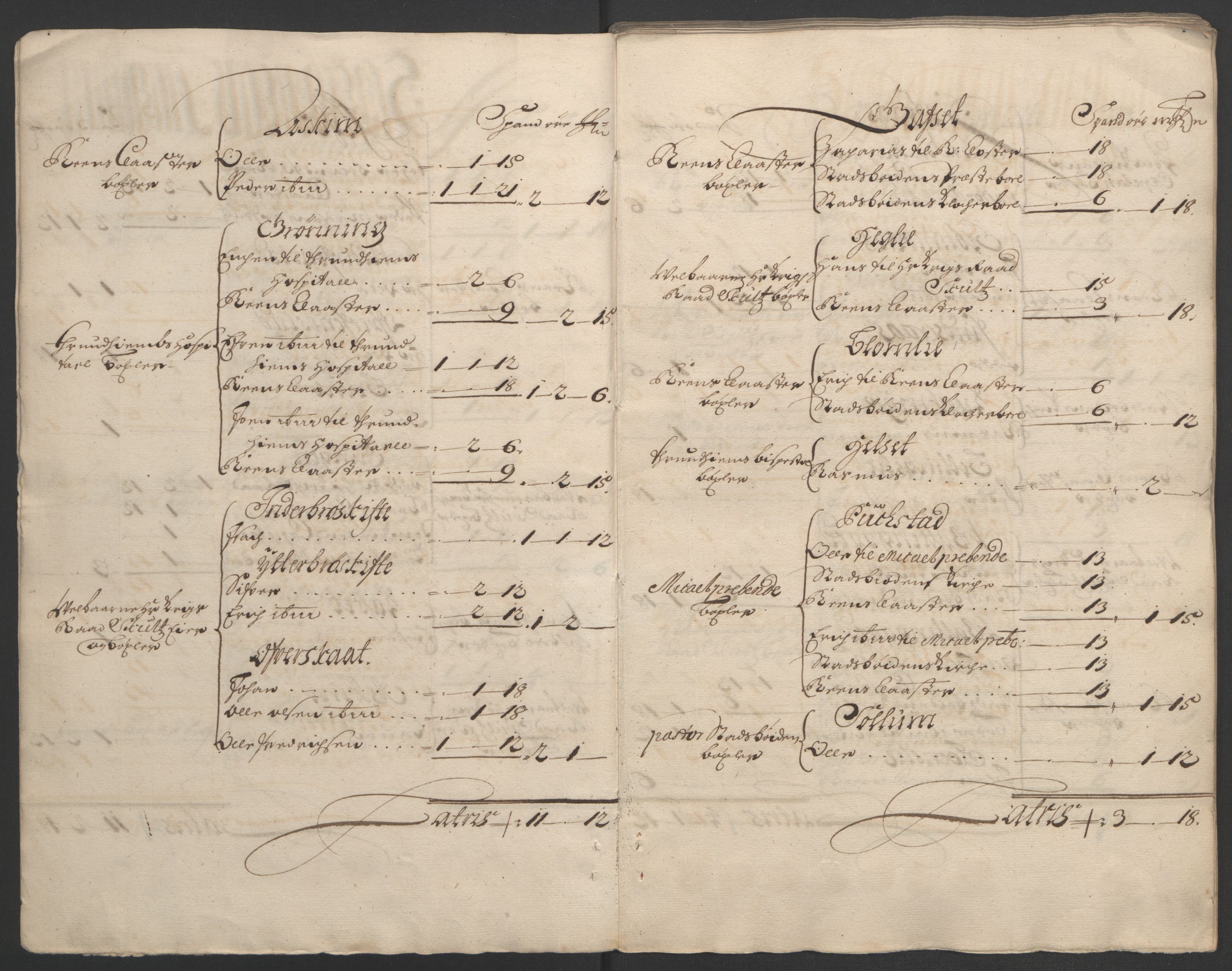 Rentekammeret inntil 1814, Reviderte regnskaper, Fogderegnskap, AV/RA-EA-4092/R57/L3850: Fogderegnskap Fosen, 1694, s. 19