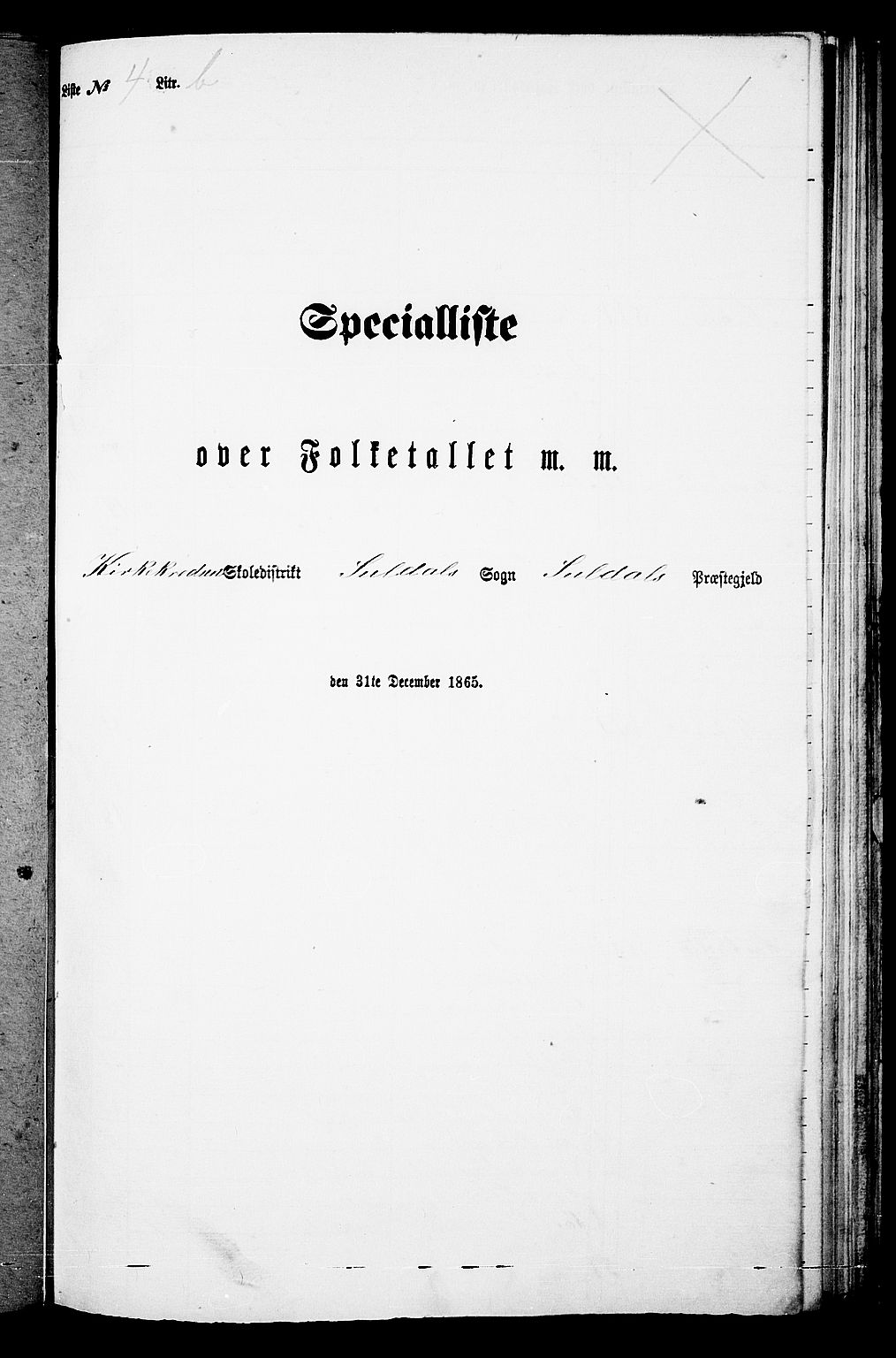 RA, Folketelling 1865 for 1134P Suldal prestegjeld, 1865, s. 58
